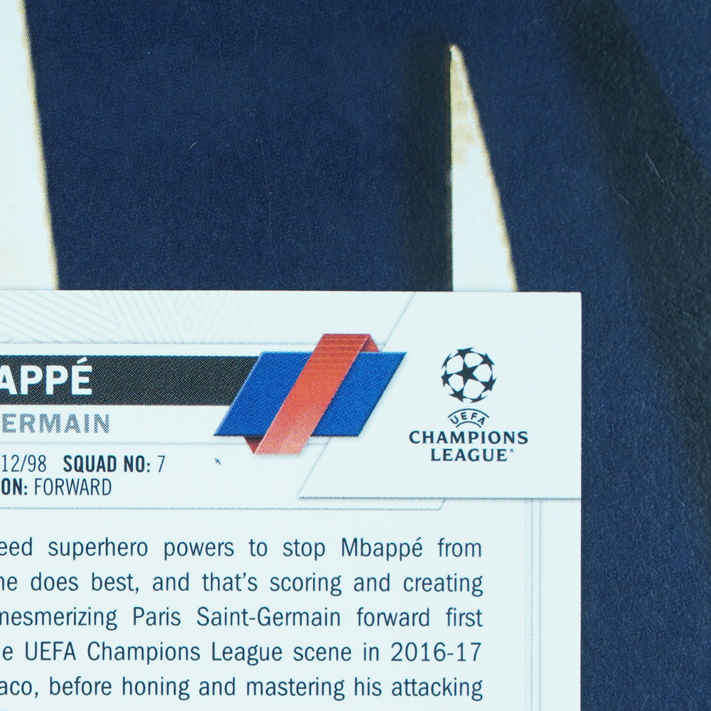 Kylian Mbappe 2022-23 Topps UEFA Chrome Refractor PSG