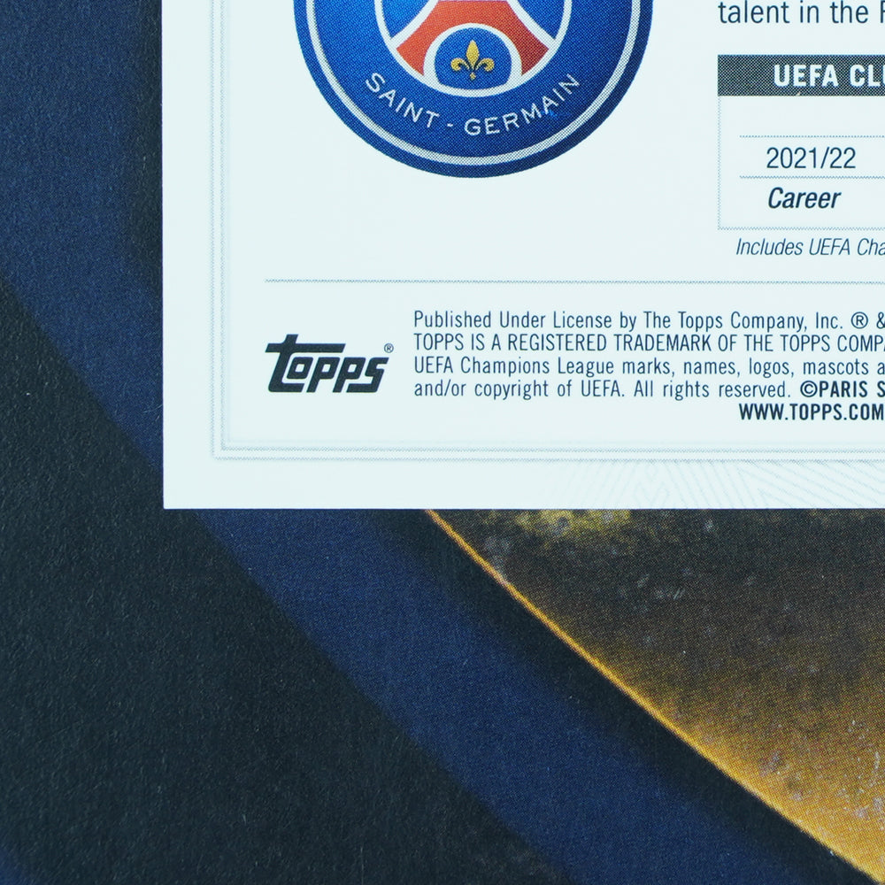 Kylian Mbappe 2022-23 Topps UEFA Chrome Refractor PSG