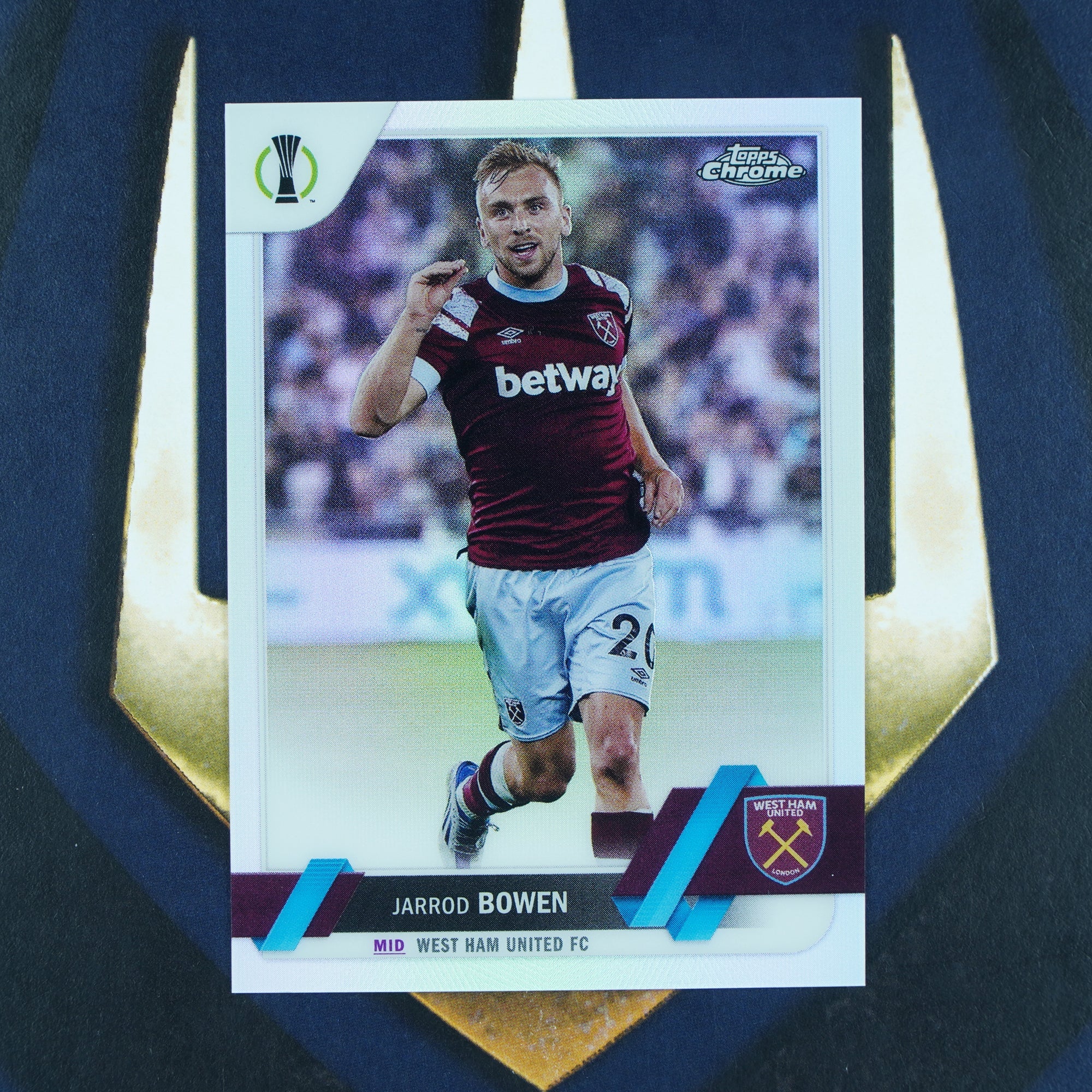 Jarrod Bowen 2022-23 Topps UEFA Chrome Refractor West Ham