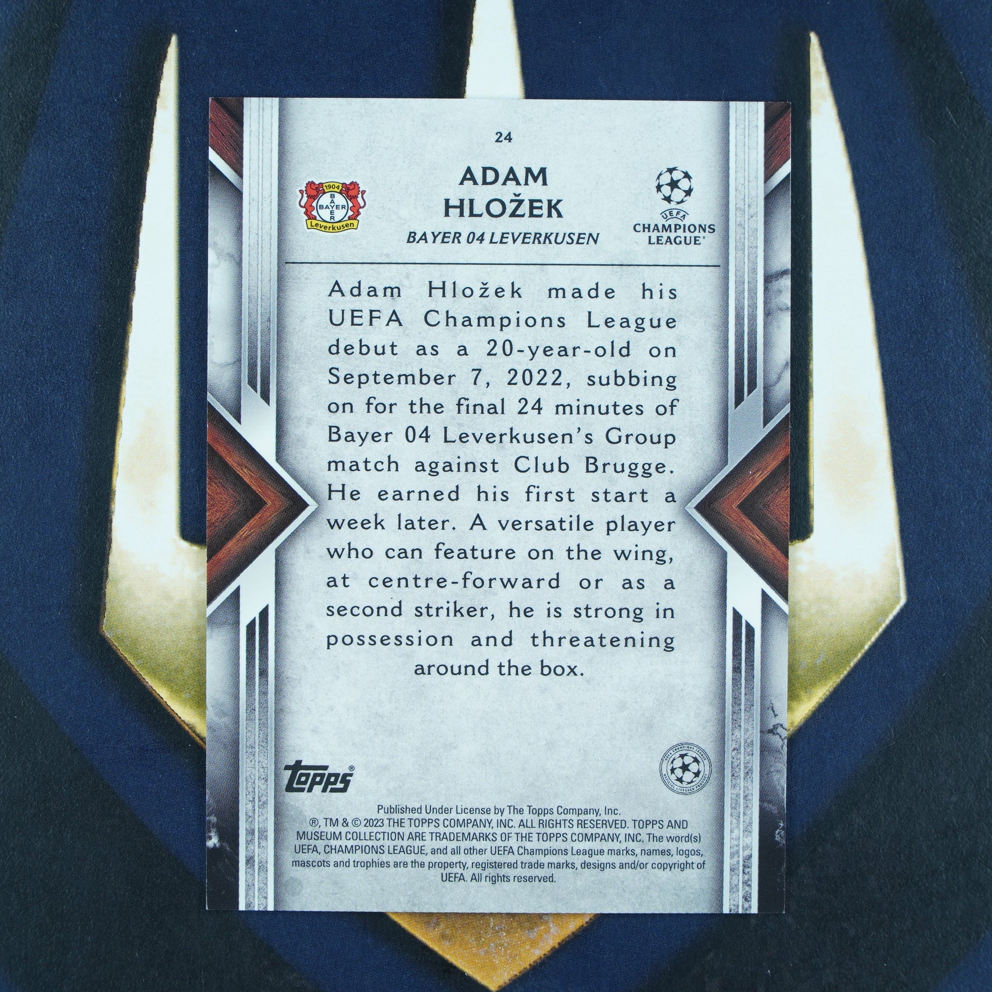 Adam Hlozek 2022-23 Topps Museum Collection Base  Leverkusen