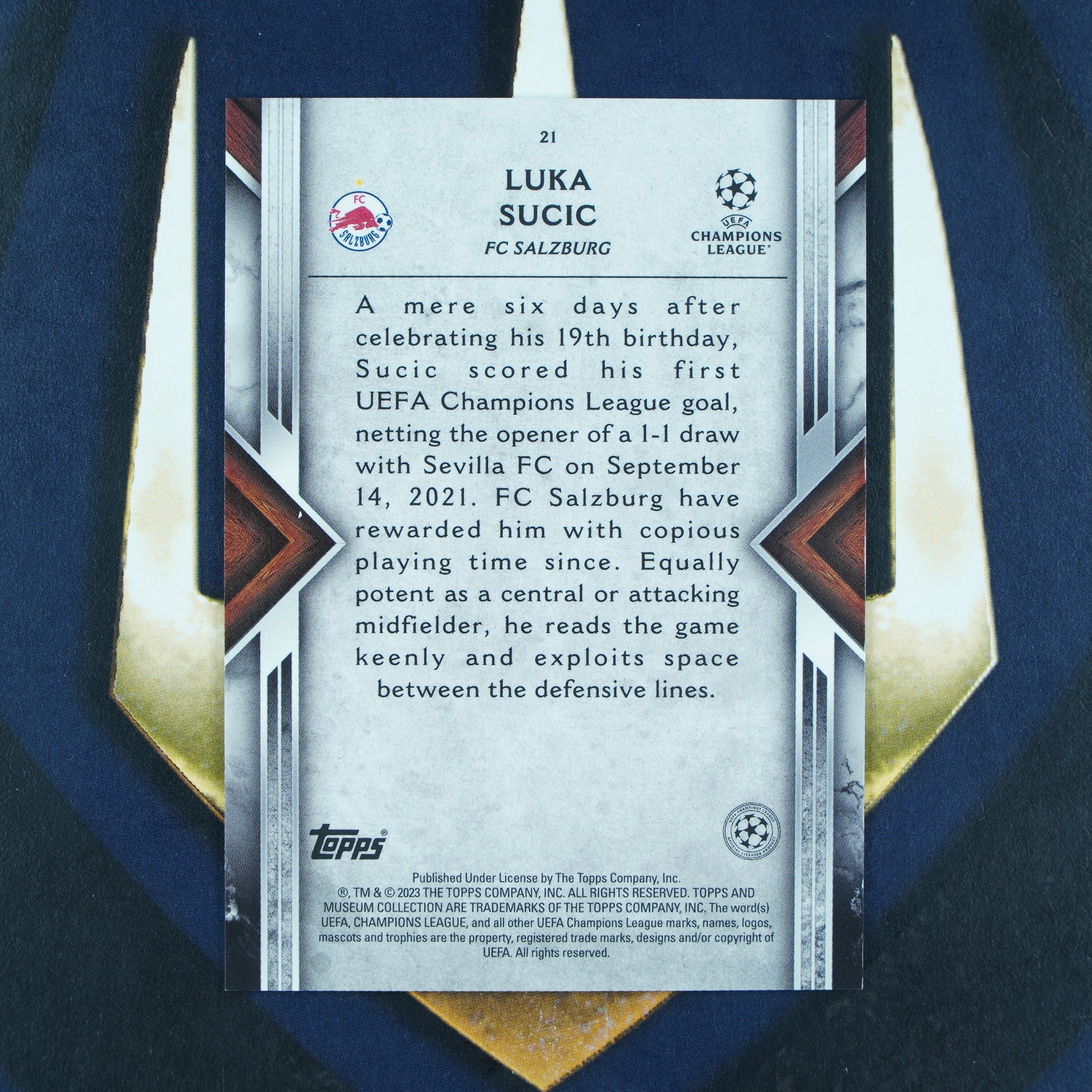 Luka Sucic 2022-23 Topps Museum Collection Base  Salzburg