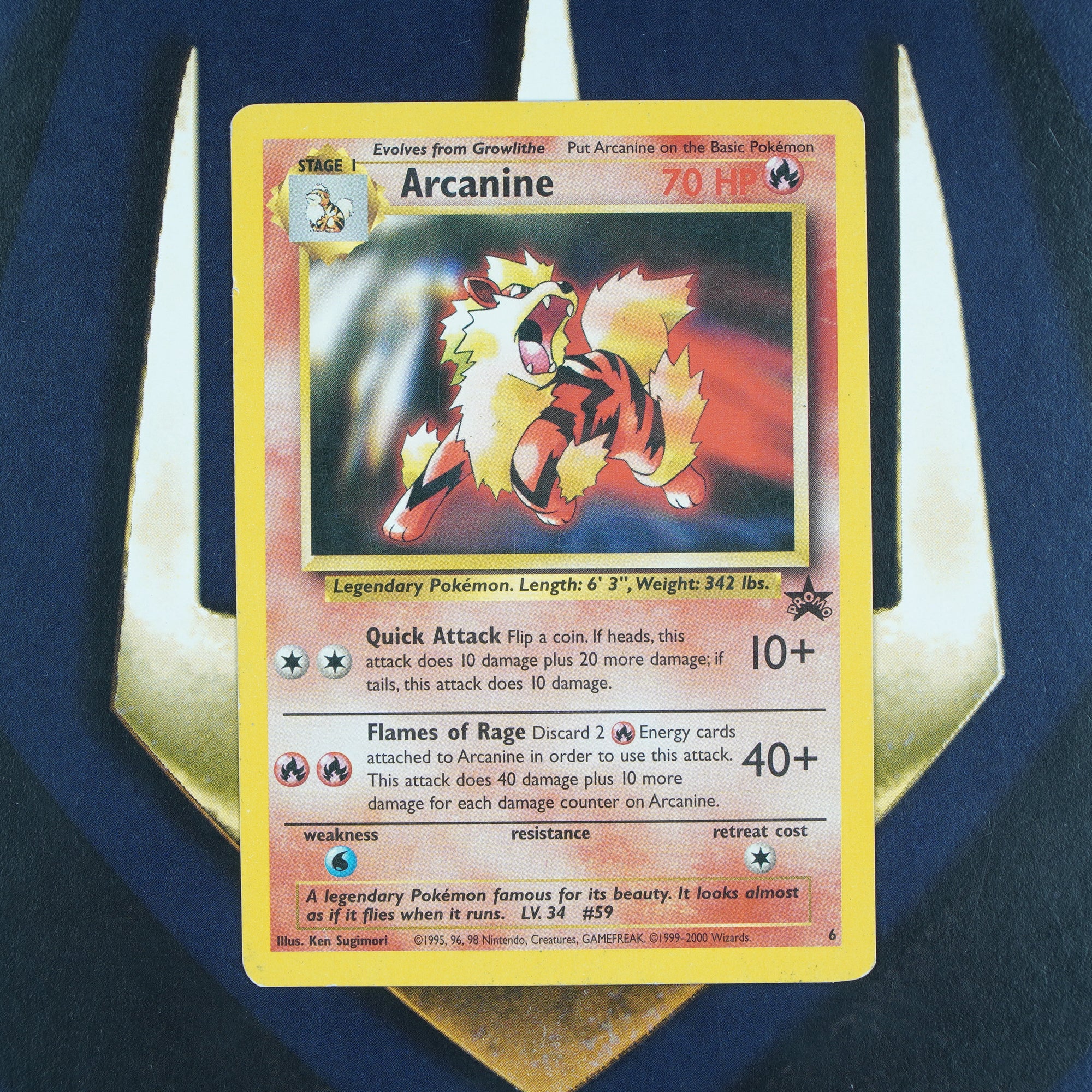 ARCANINE Black Star Promo RARE Pokemon Card 6