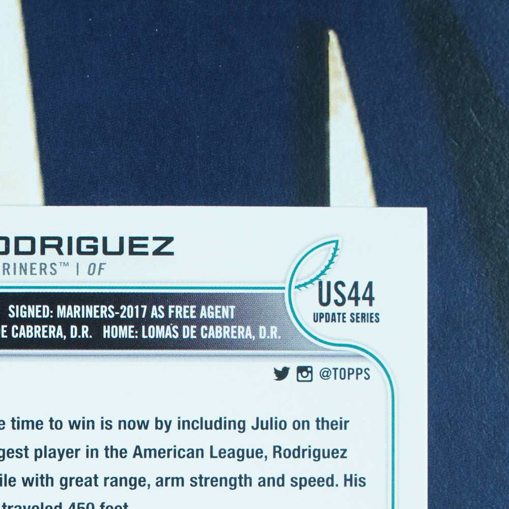 Julio Rodriguez 2022 Topps Update #US44 Seattle Mariners RC