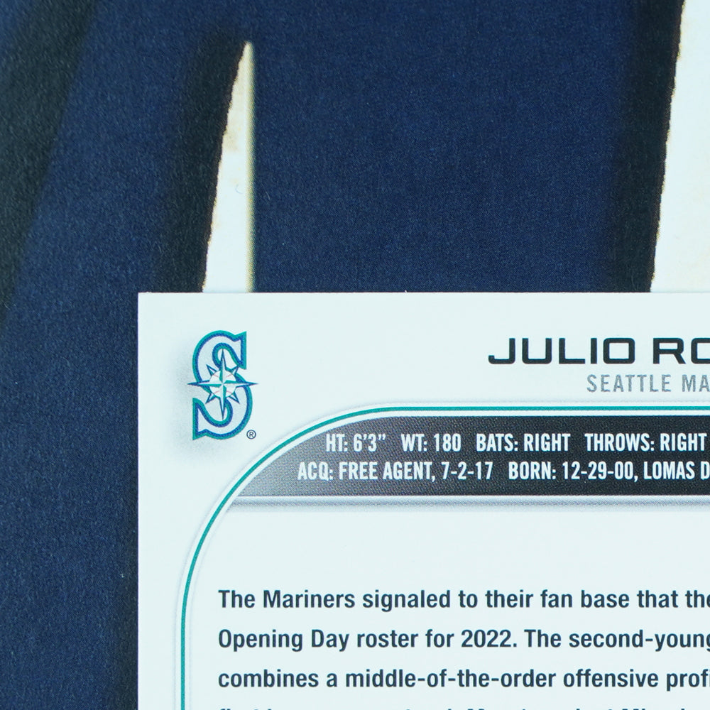 Julio Rodriguez 2022 Topps Update #US44 Seattle Mariners RC