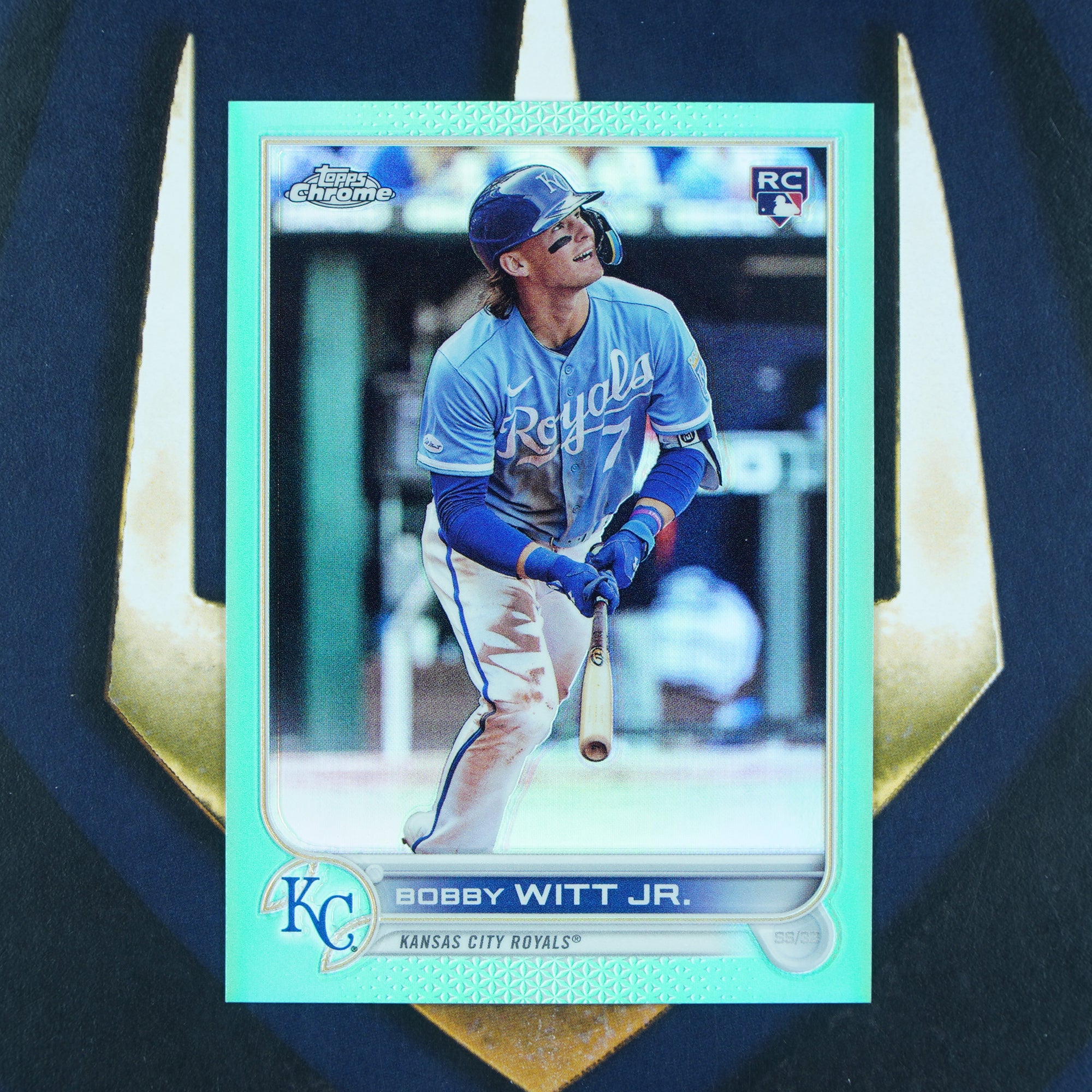 Bobby Witt Jr. 2022 Topps Chrome Update Aqua Refractor /250 #USC35 Kansas City Royals RC