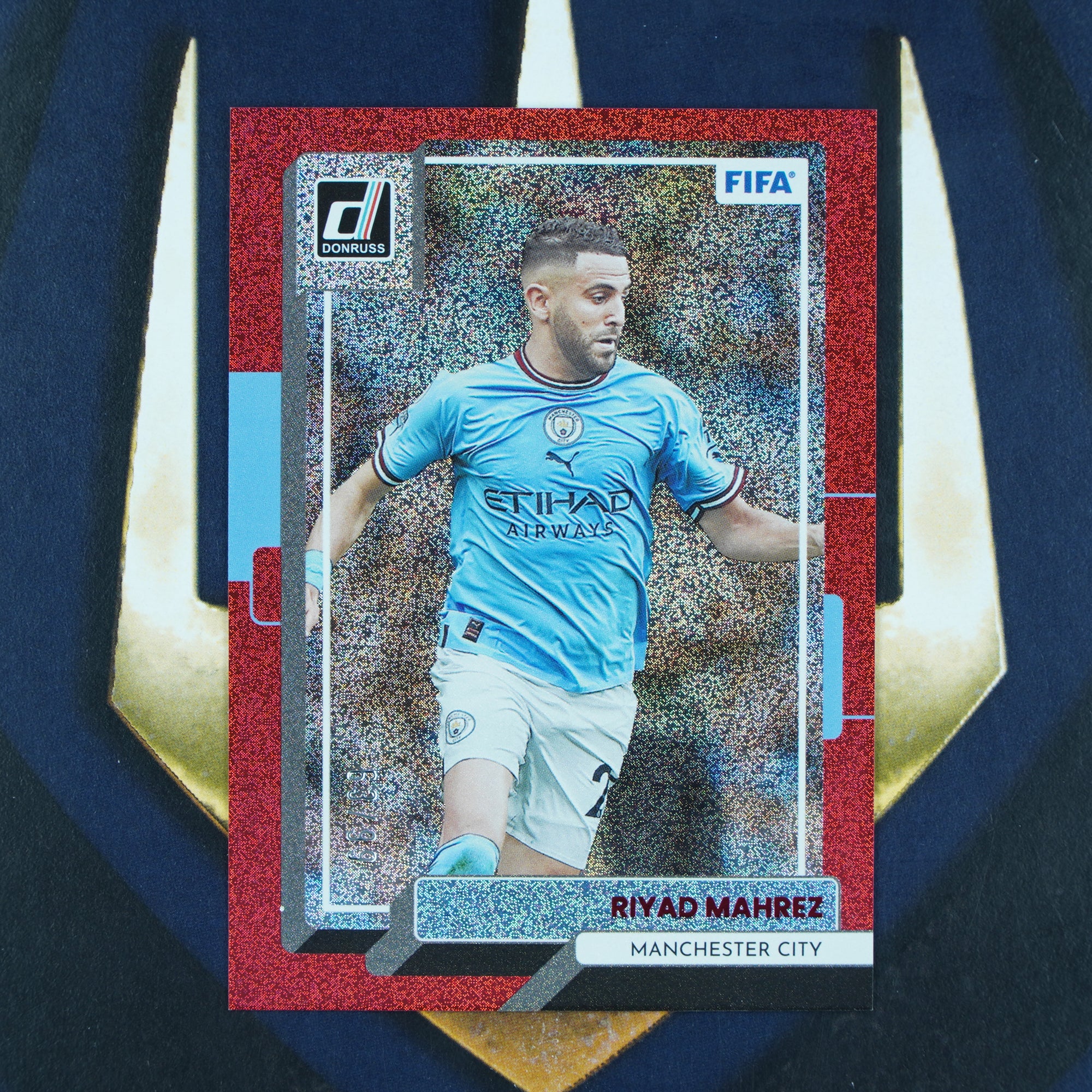 Riyad Mahrez 2022-23 Panini Donruss Red /99 #162 Manchester City