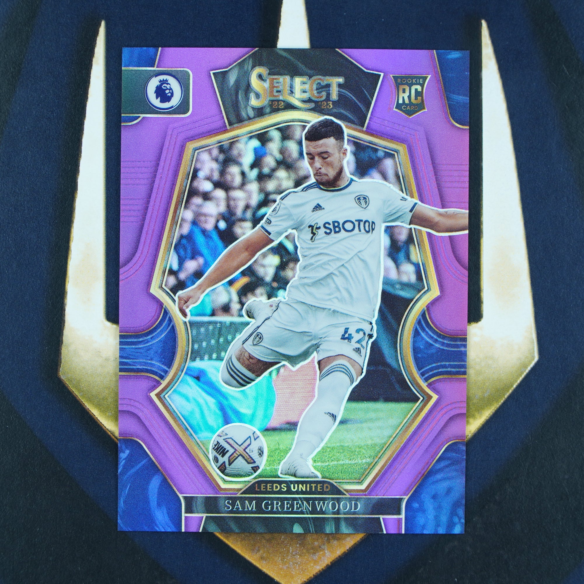 Sam Greenwood 2022-23 Panini Select Premier League Mezzanine Purple /135 Leeds United RC