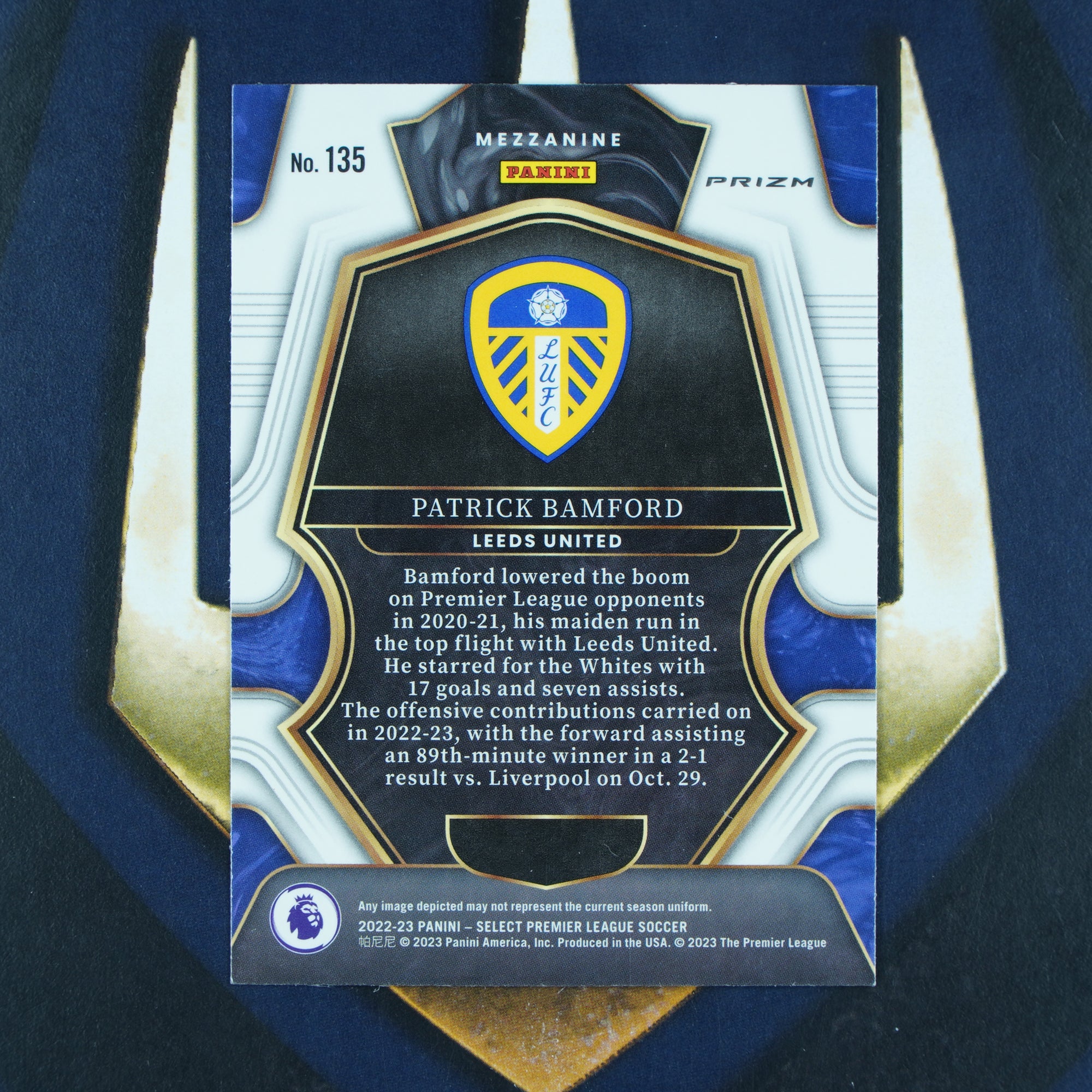 Patrick Bamford 2022-23 Panini Select Premier League Mezzanine Red Leeds United