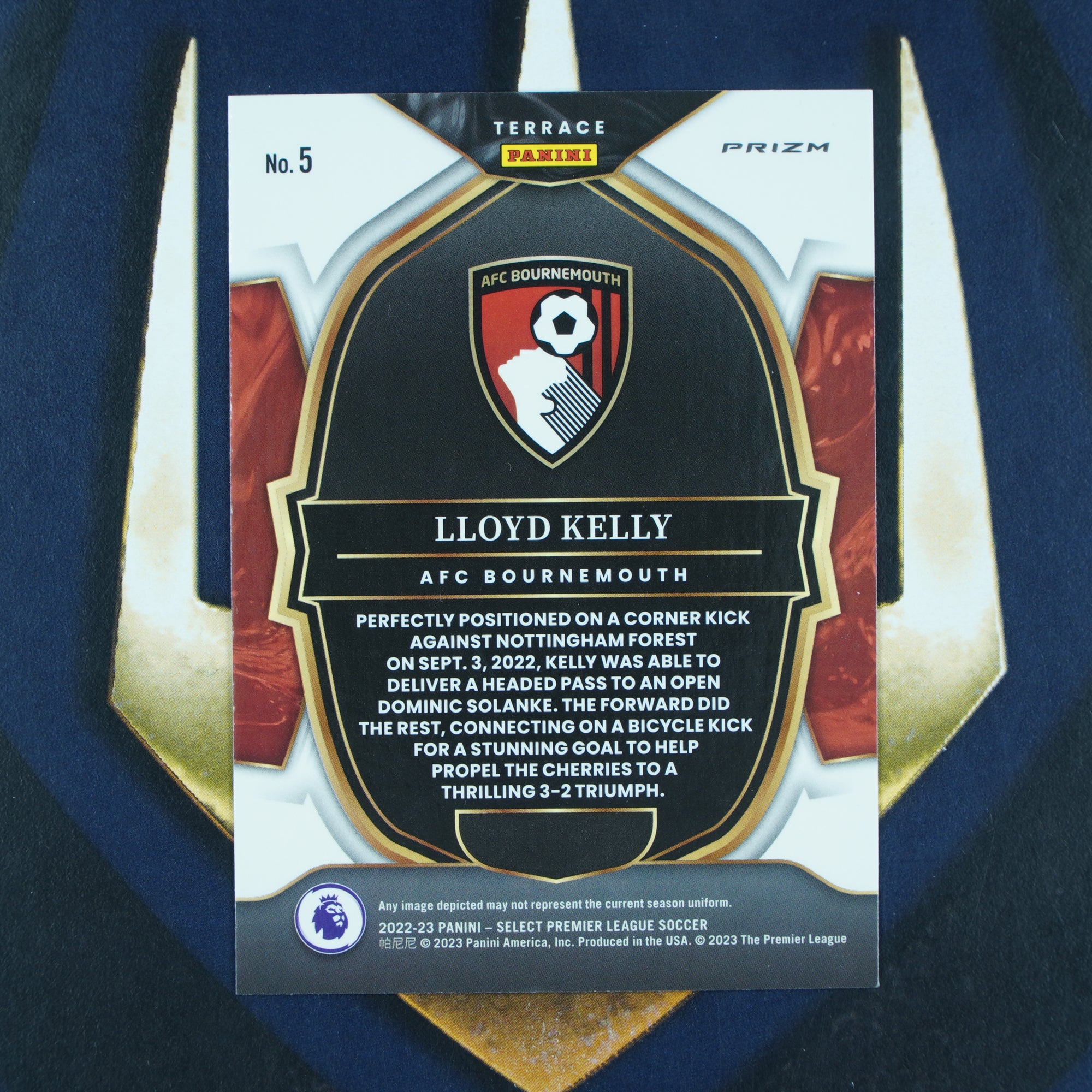 Lloyd Kelly 2022-23 Panini Select Premier League Terrace Silver Bournemouth