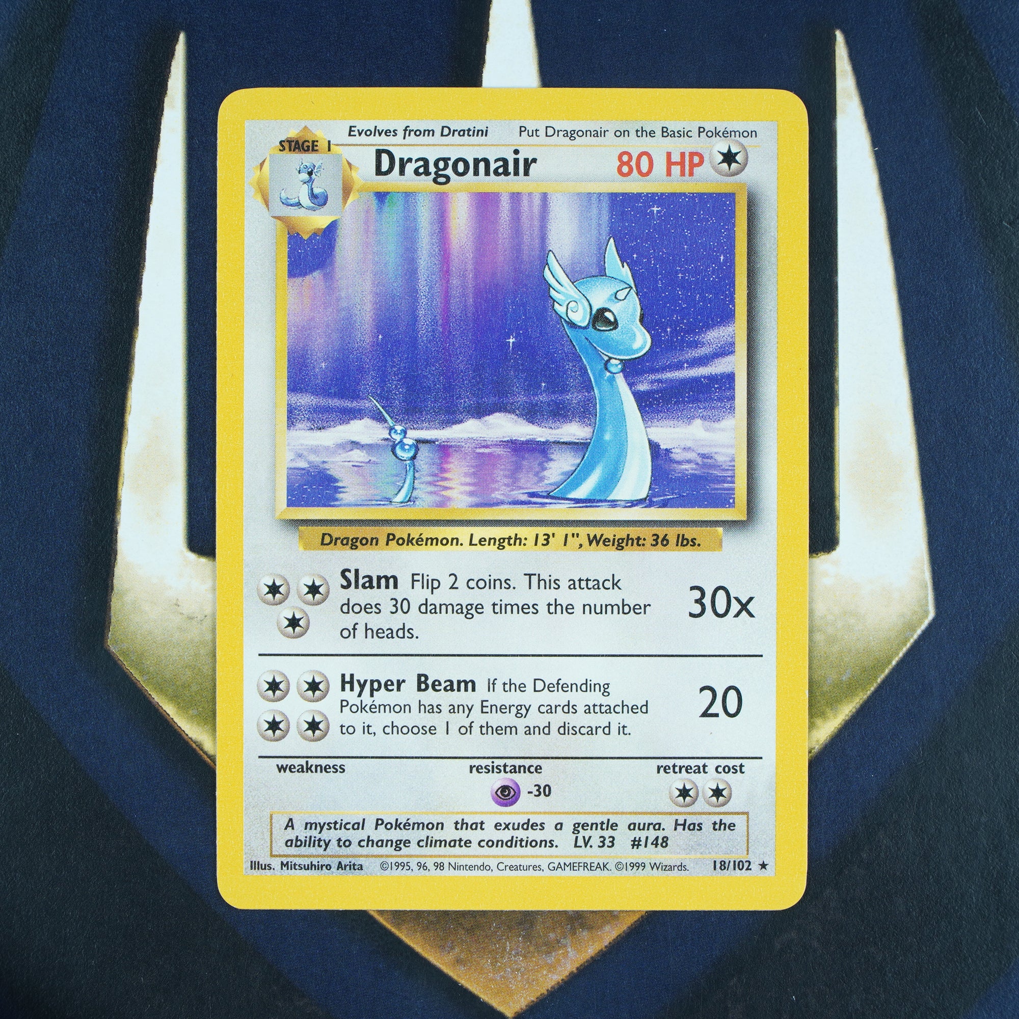 DRAGONAIR Base Set RARE NM Pokemon Card 18/102