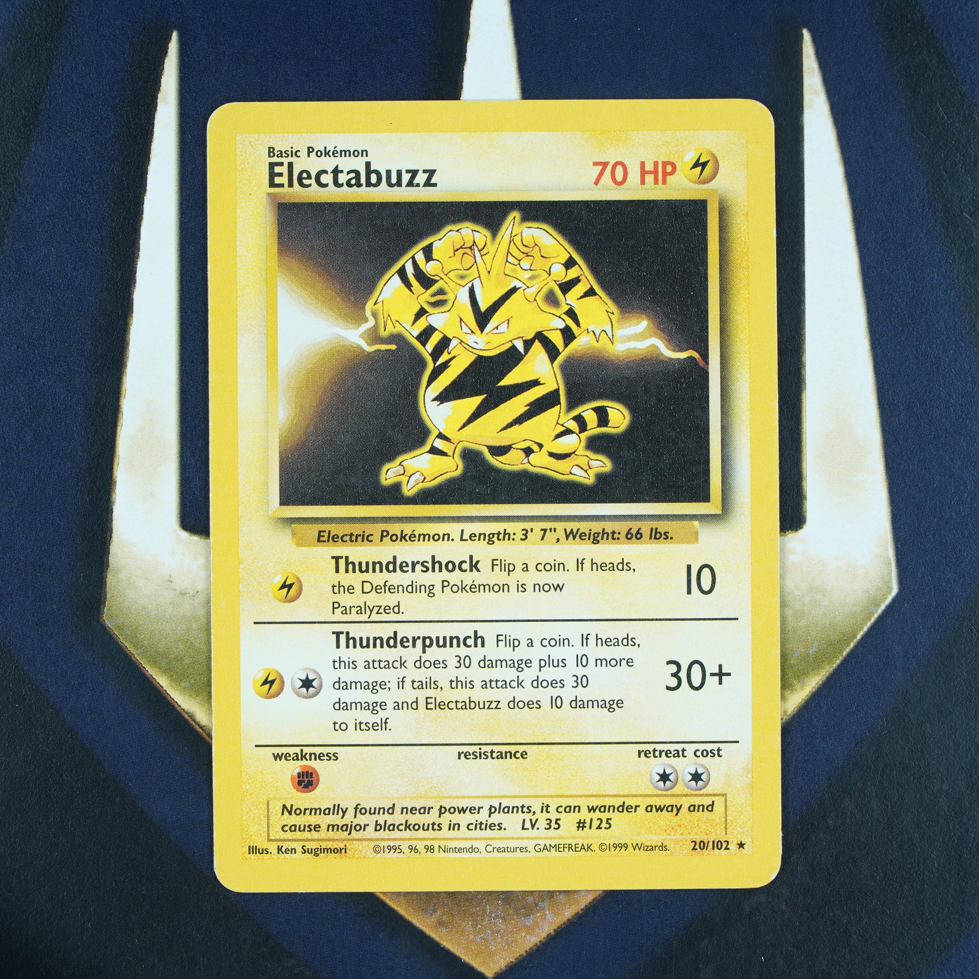 ELECTABUZZ Base Set RARE NM Pokemon Card 20/102