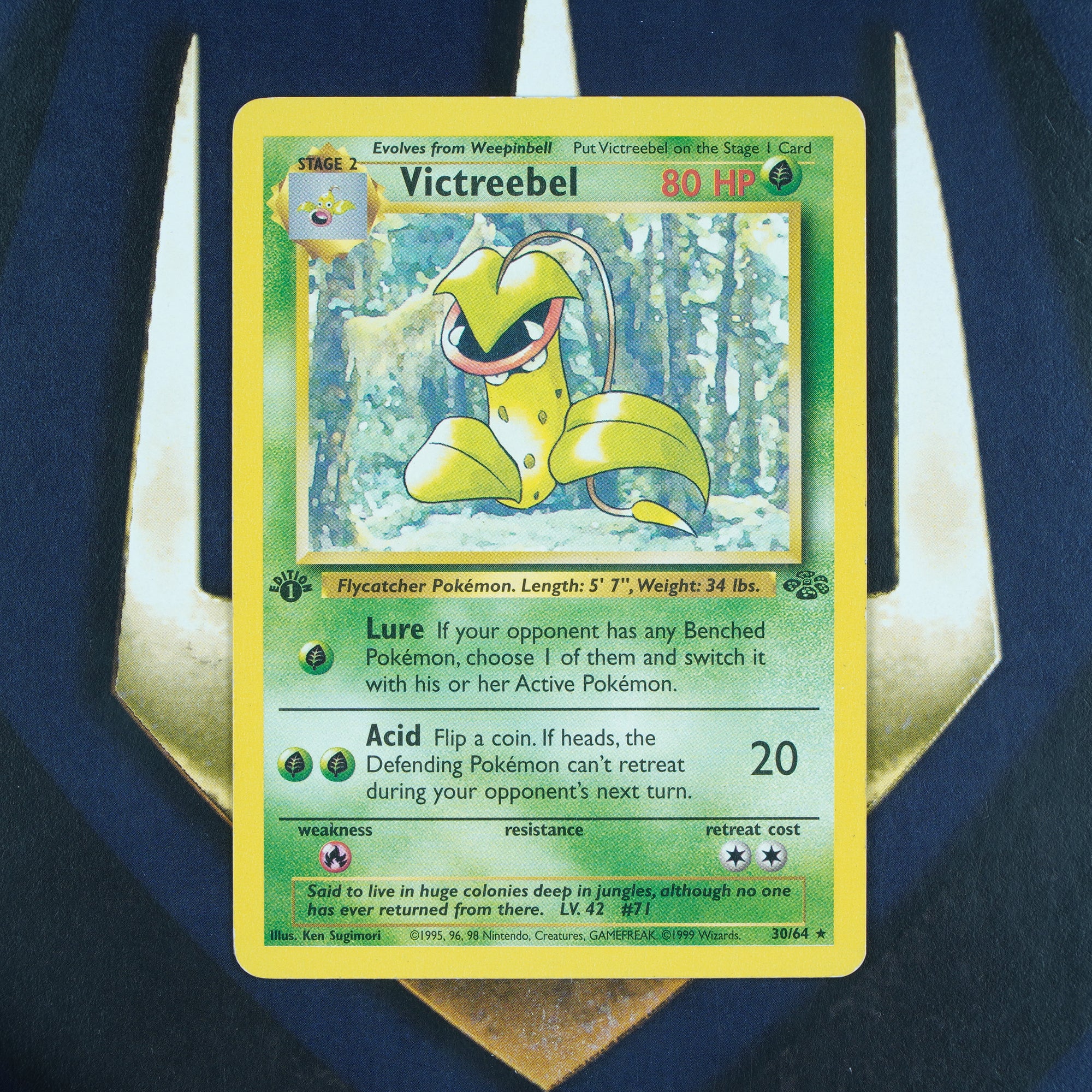 VICTREEBEL Jungle 1ST EDITION RARE LP Pokemon Card 30/64