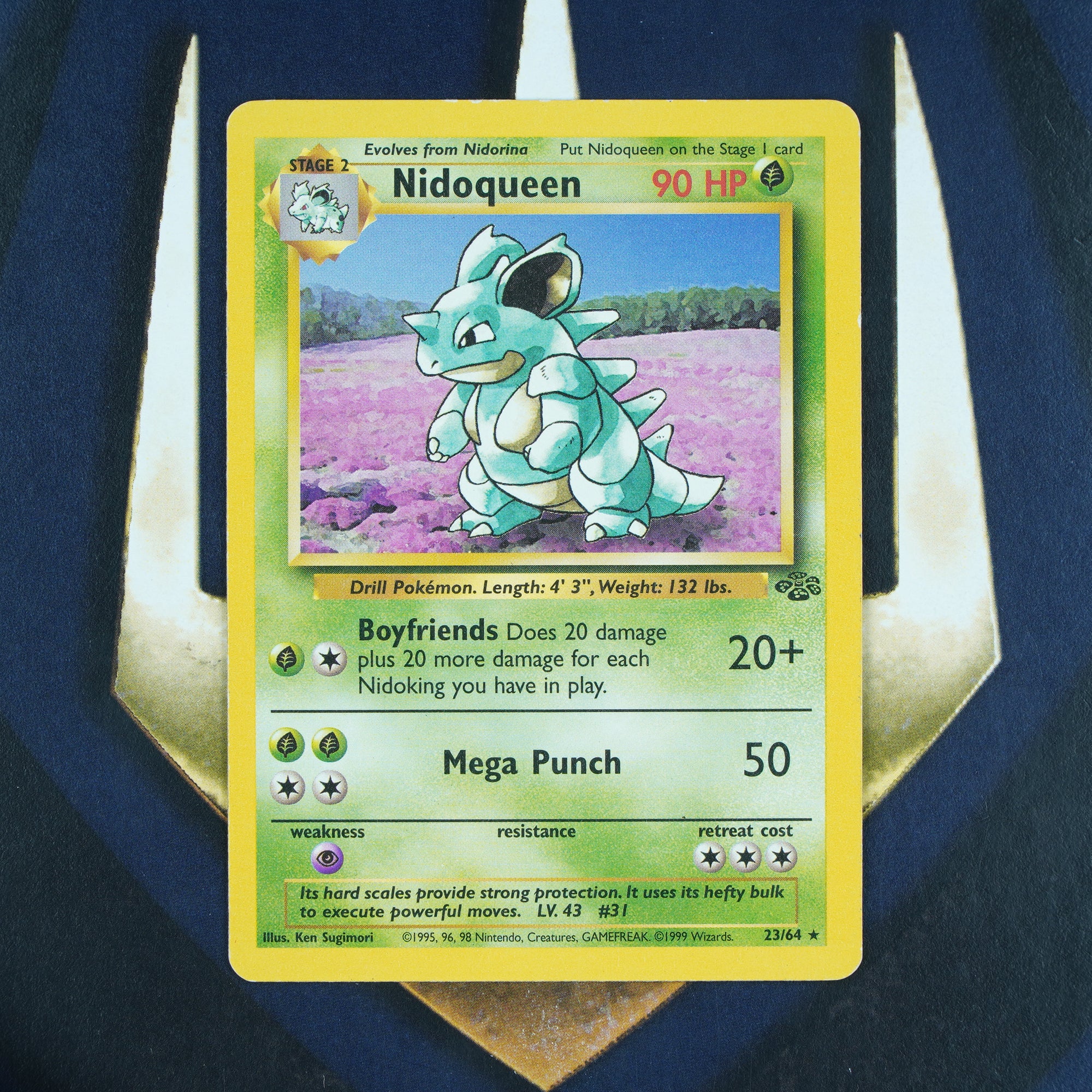 NIDOQUEEN Jungle RARE LP Pokemon Card 23/64