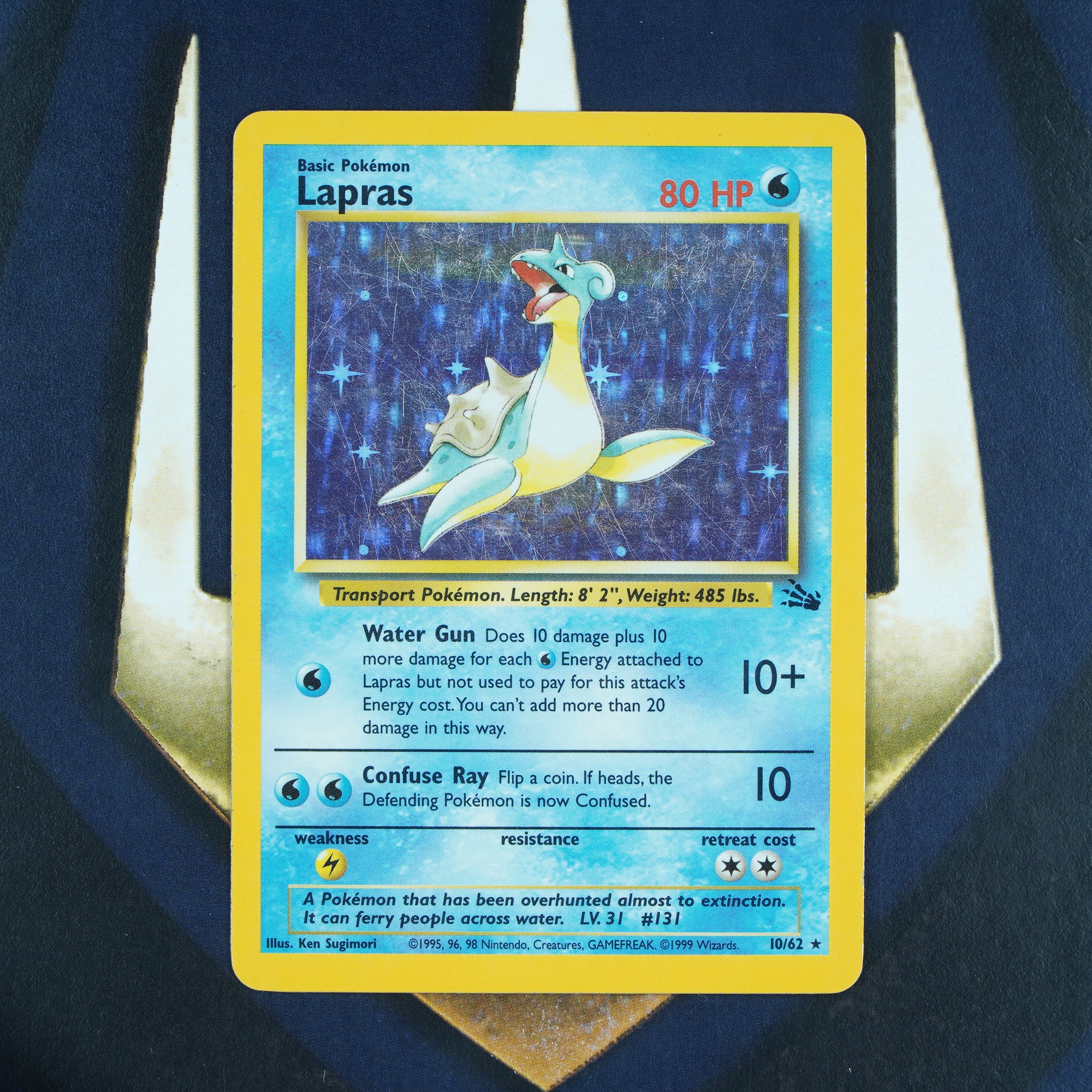 LAPRAS Fossil HOLO RARE LP Pokemon Card 10/62