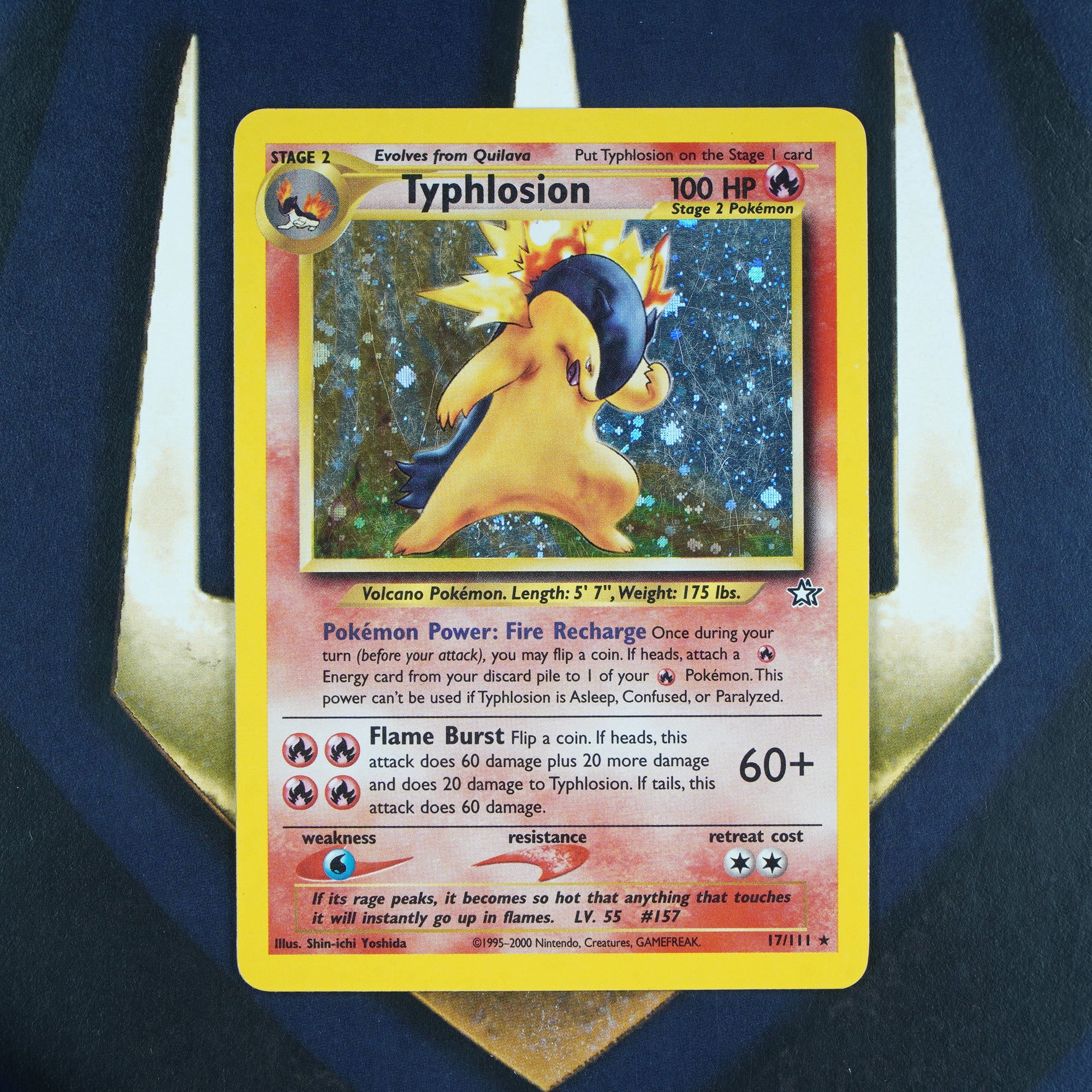 TYPHLOSION Neo Genesis HOLO RARE LP Pokemon Card 17/111