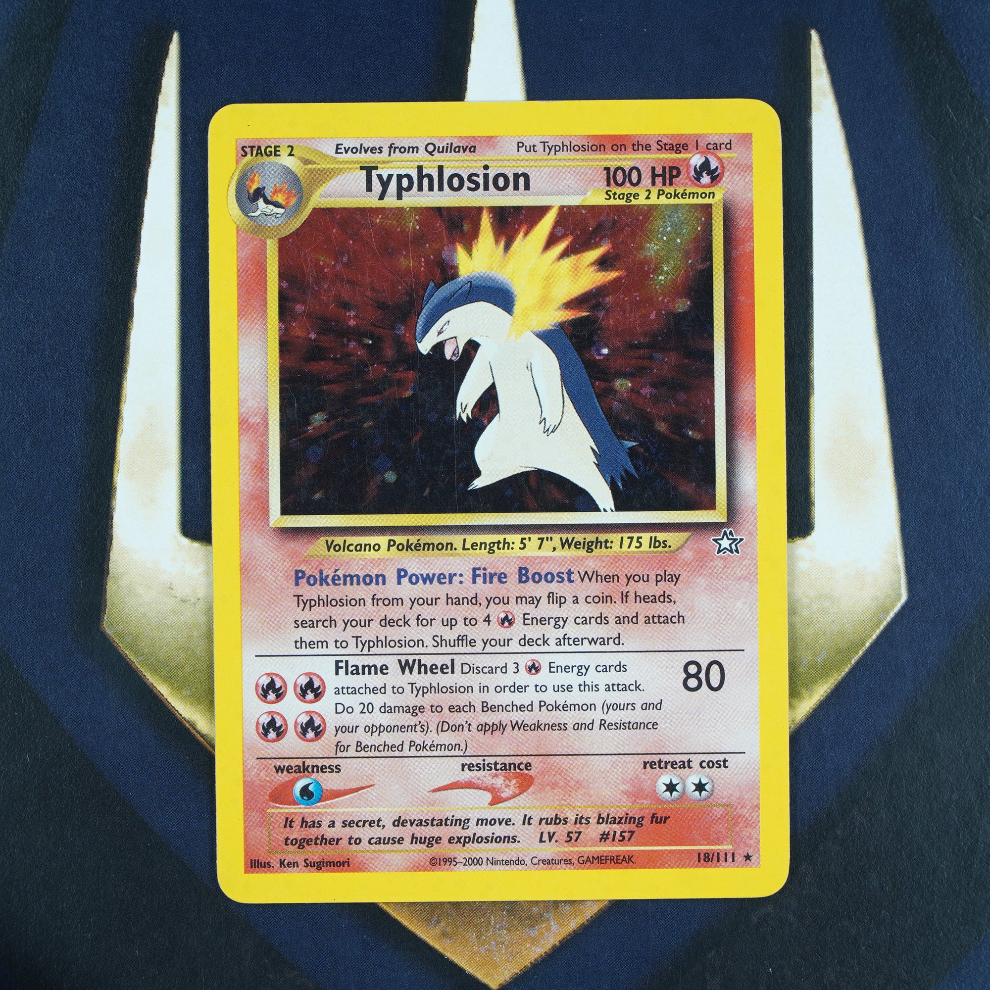 TYPHLOSION Neo Genesis HOLO RARE NM Pokemon Card 18/111