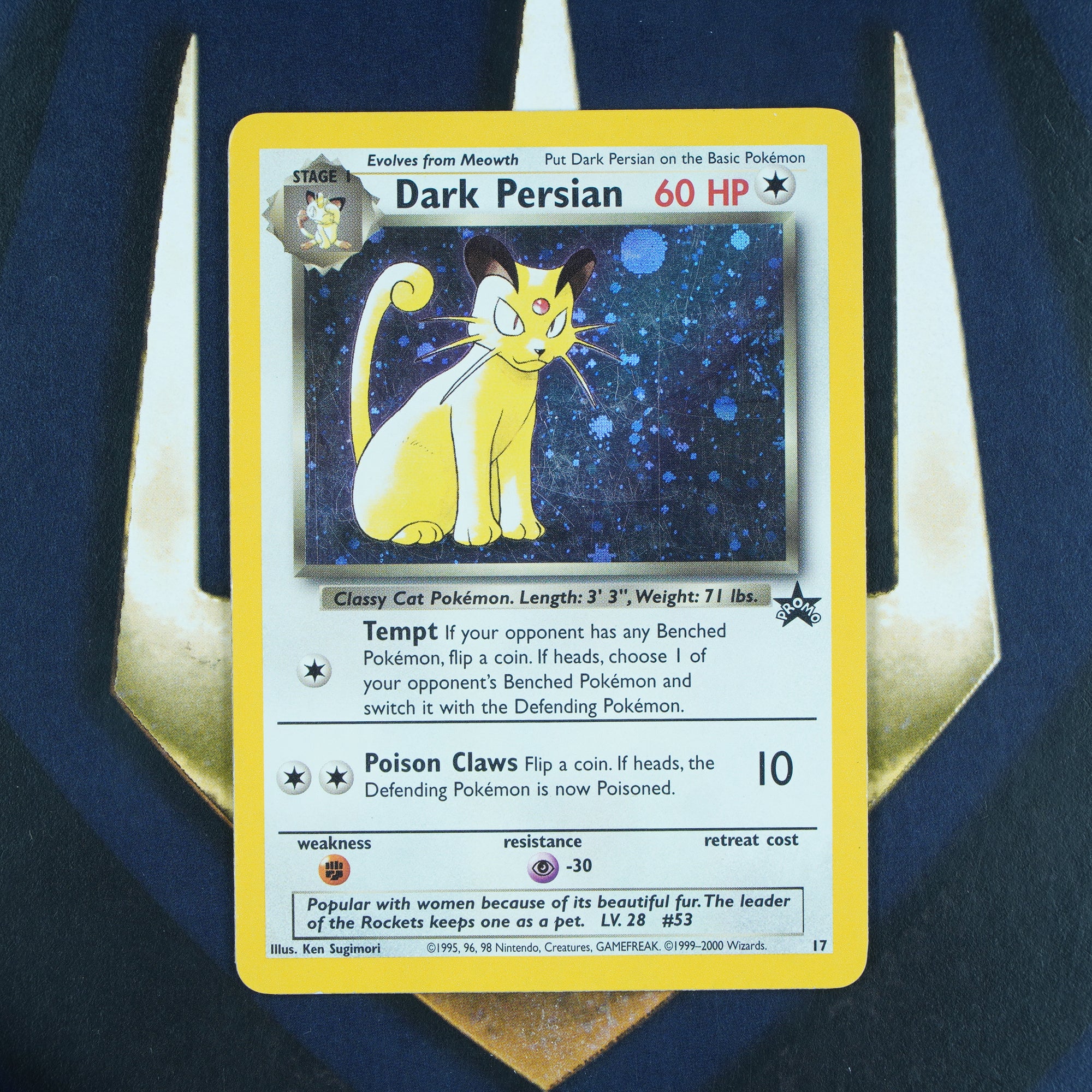 DARK PERSIAN Black Star Promo HOLO RARE LP Pokemon Card 17