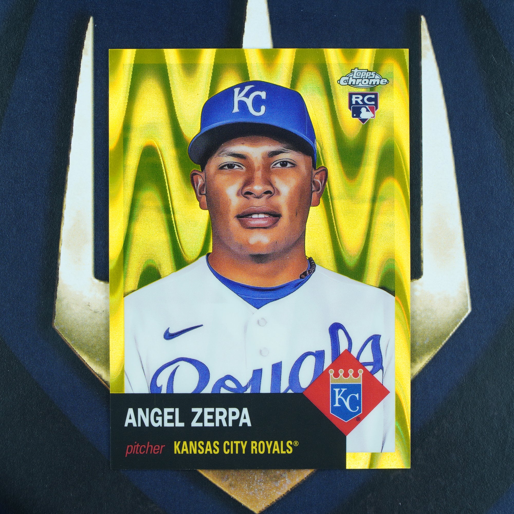 Angel Zerpa 2022 Topps Chrome Platinum Anniversary Yellow Ray Wave /250 #51 Kansas City Royals RC