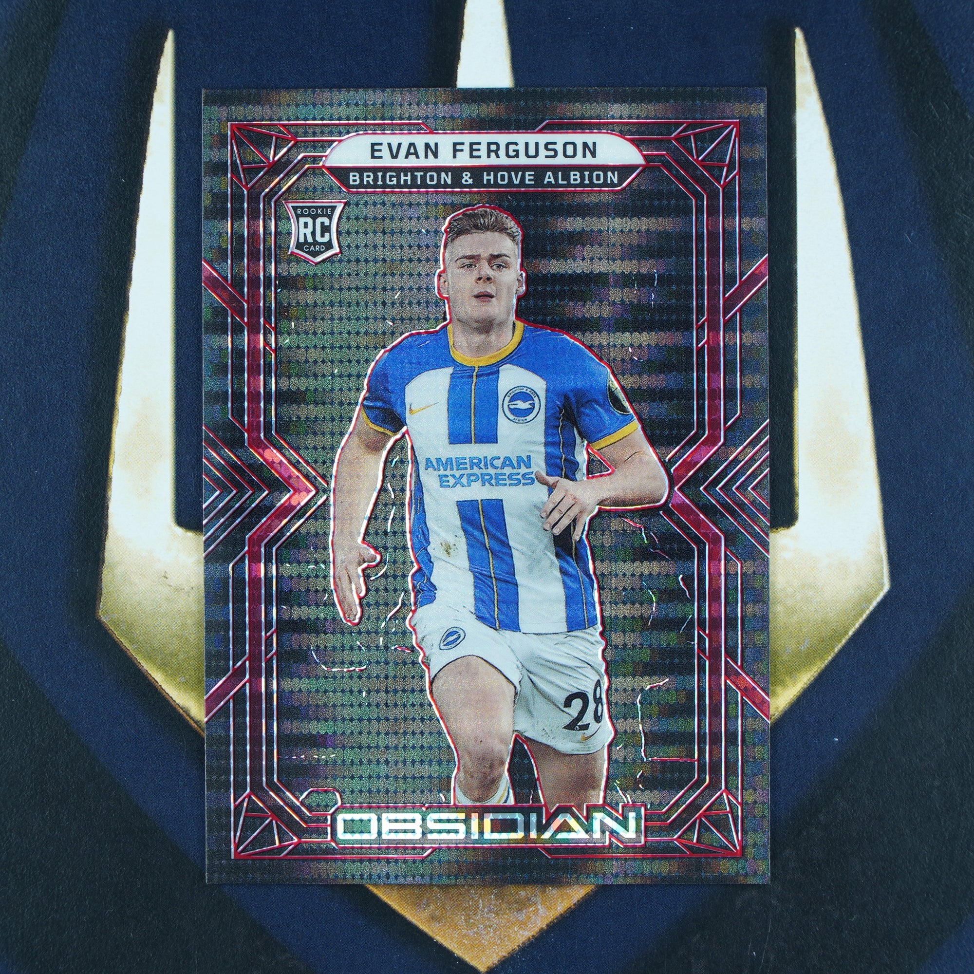 Evan Ferguson  2022-23 Panini Obsidian  Red Pulsar /30  Brighton & Hove Albion RC