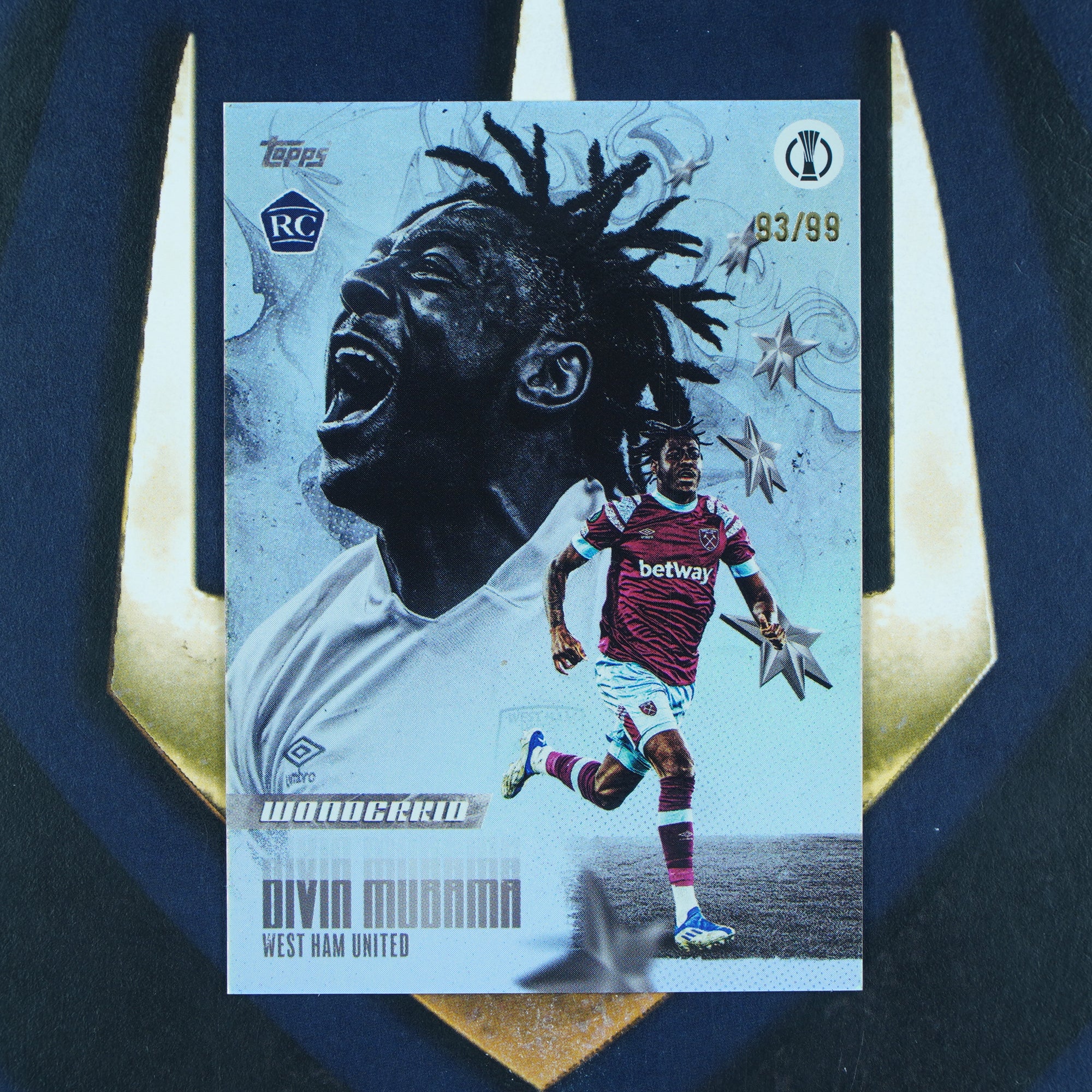 Divin Mubama  2022-23 Topps Musiala Platinum  Wonderkid /99  West Ham  RC