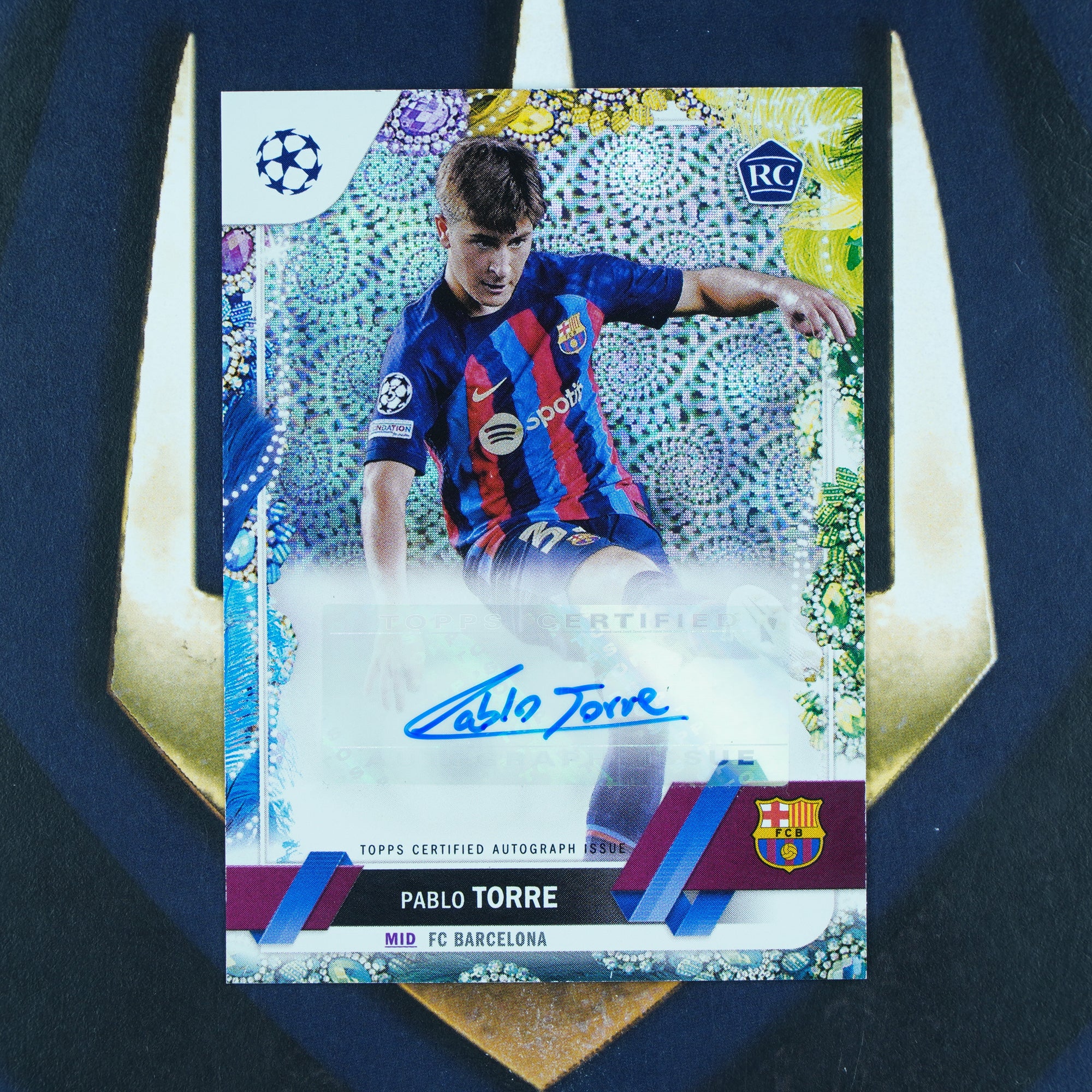 Pablo Torre  2022-23 Topps Carnaval  Base Auto  Barcelona  RC
