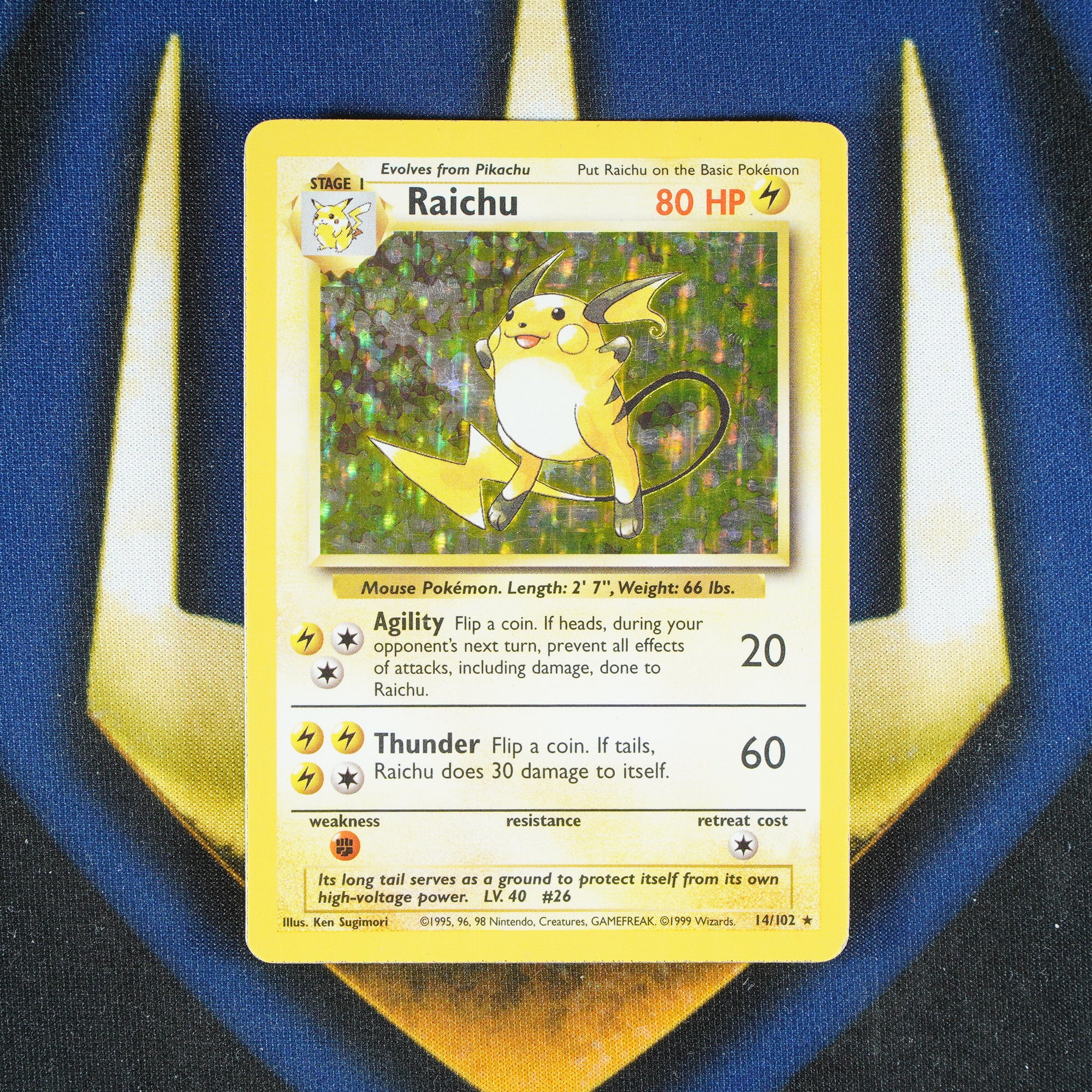Raichu BASE SET Holo Rare 14/102 [MP]