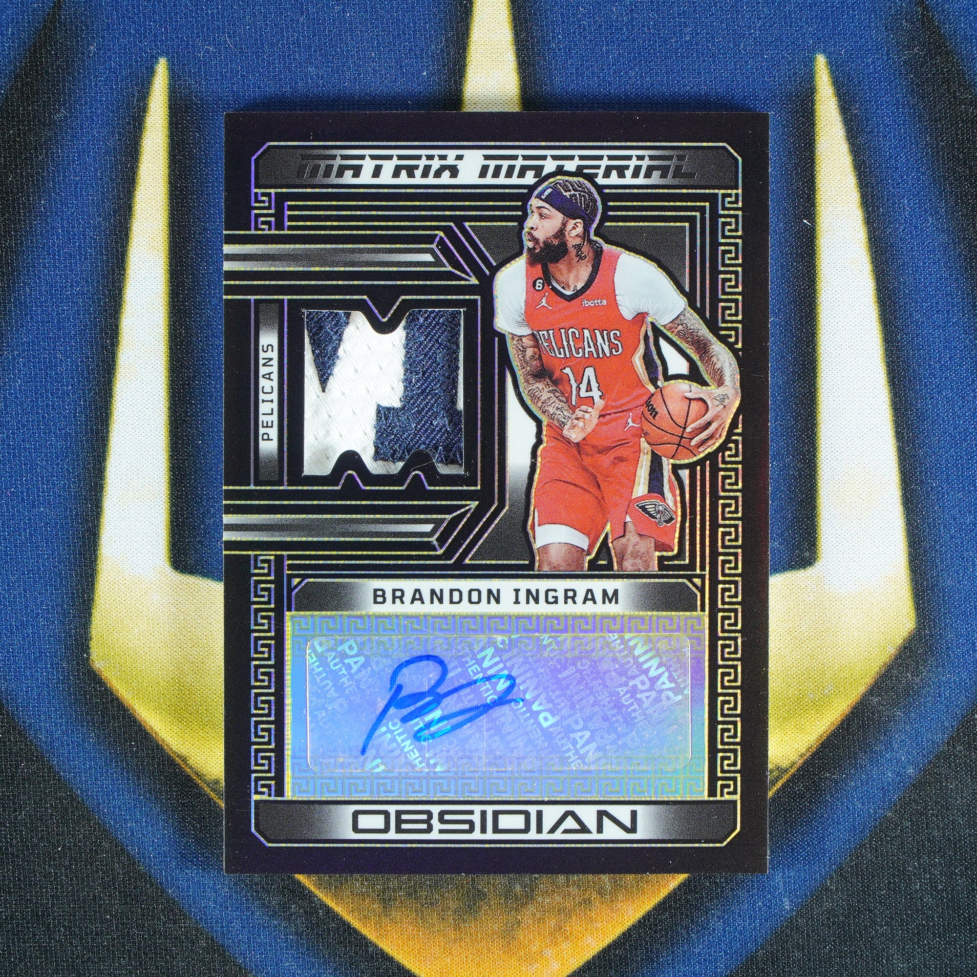 Brandon Ingram  2022-23 PANINI OBSIDIAN Matrix Material Game Worn /10 [Raw]