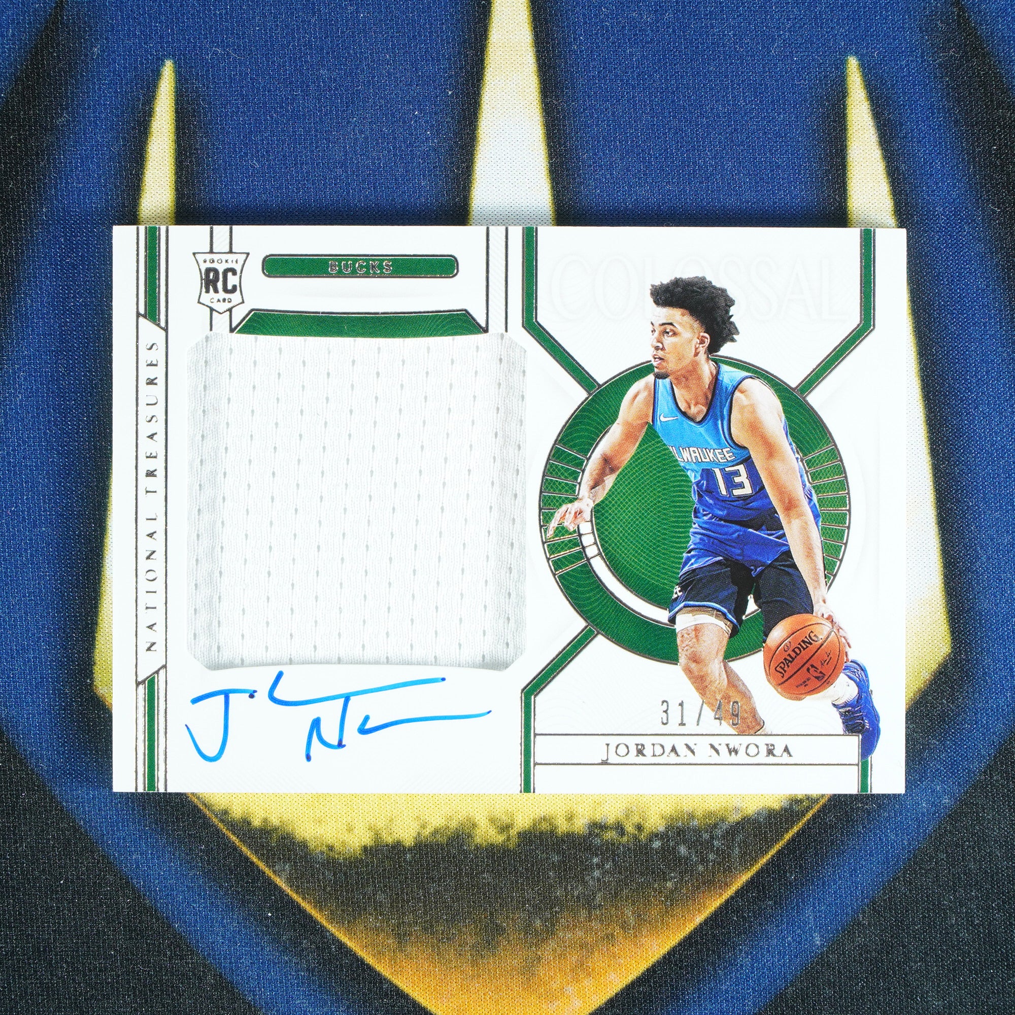 Jordan Nwora 2020-21 PANINI NATIONAL TREASURES Colossal RPA On-Card /49 NA [Raw]