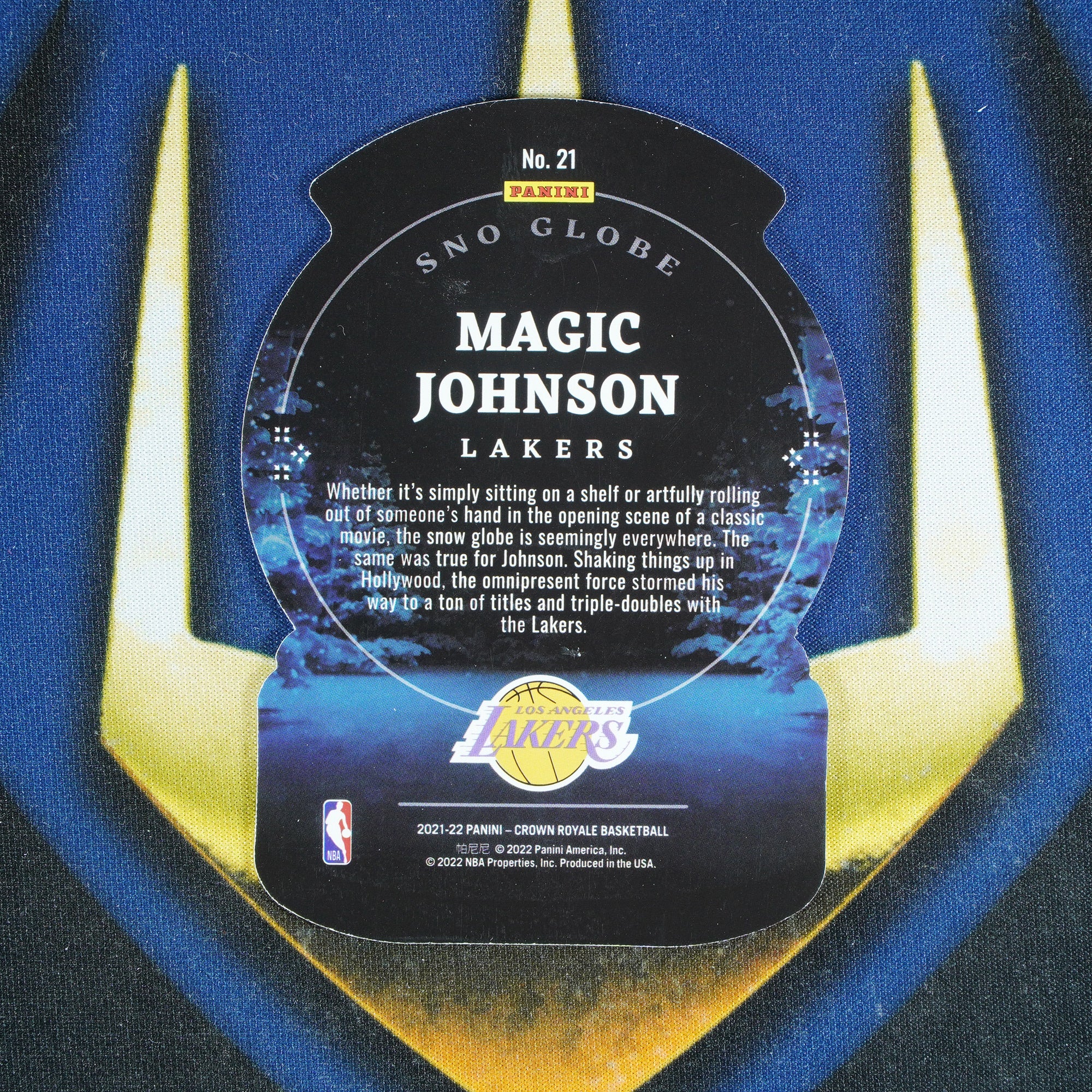 Magic Johnson 2021-22 PANINI CROWN ROYALE SNO GLOBE Die-Cut /49 [Raw]