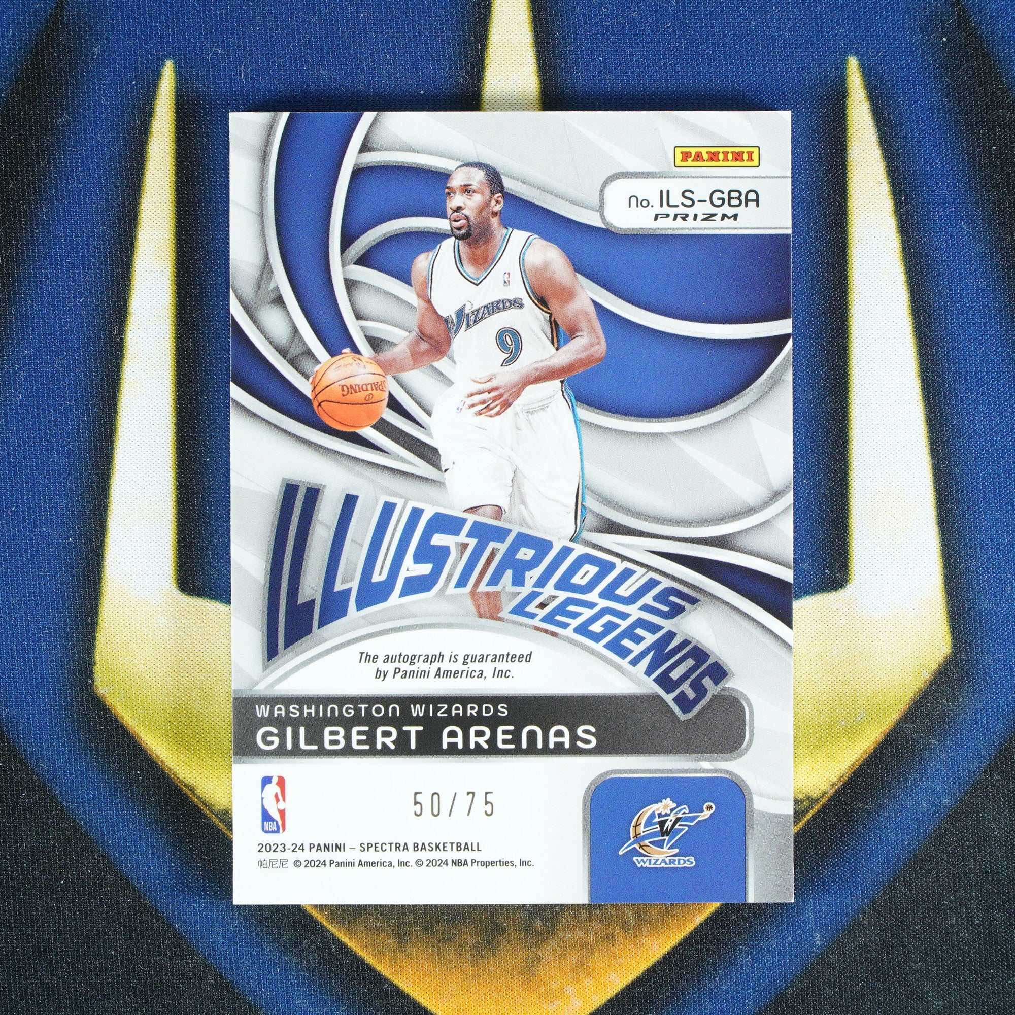 Gilbert Arenas 2023-24 PANINI SPECTRA Illustrious Legends Auto /75 [Raw]