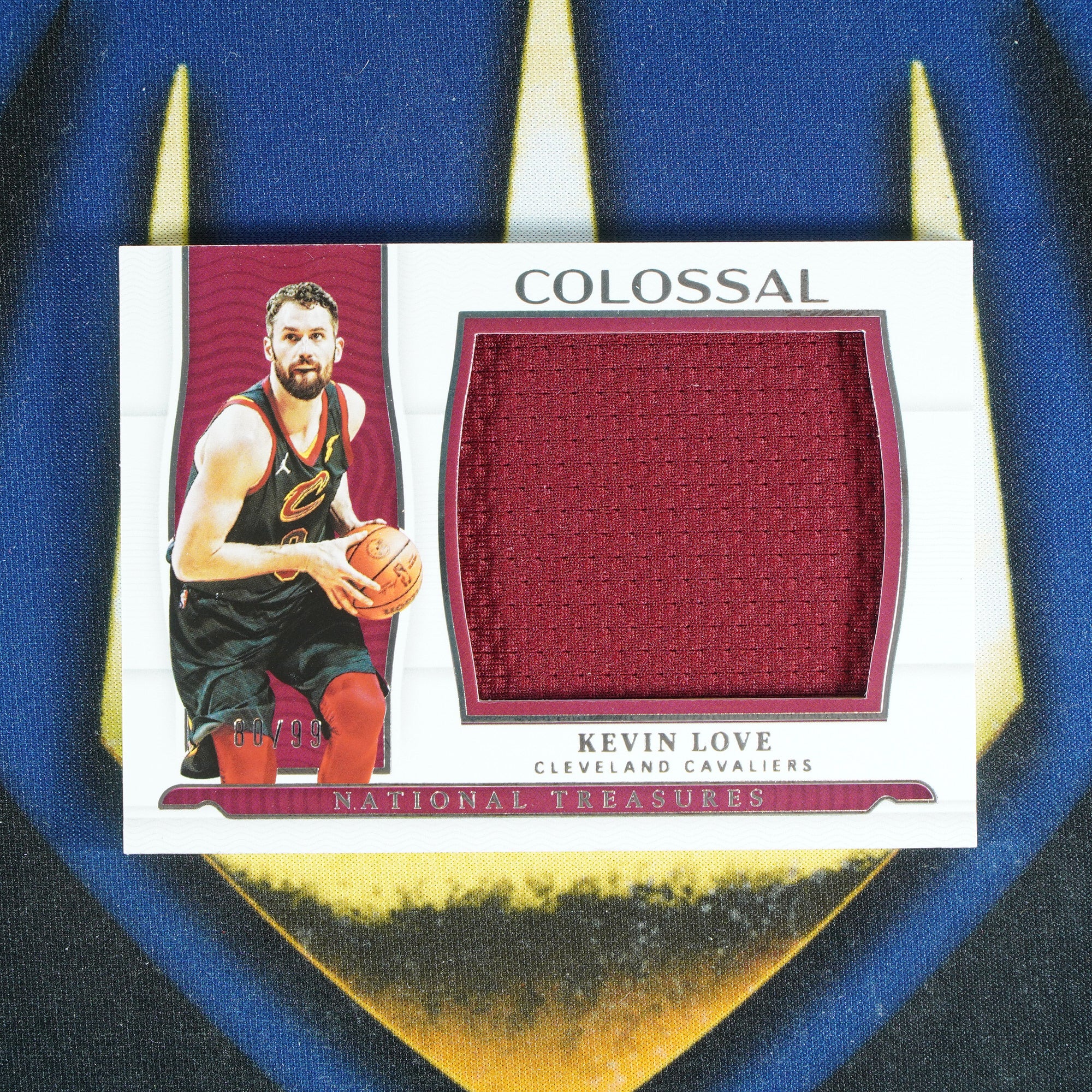 Kevin Love 2021-22 PANINI NATIONAL TREASURES Colossal Game Worn Patch /99 [Raw]