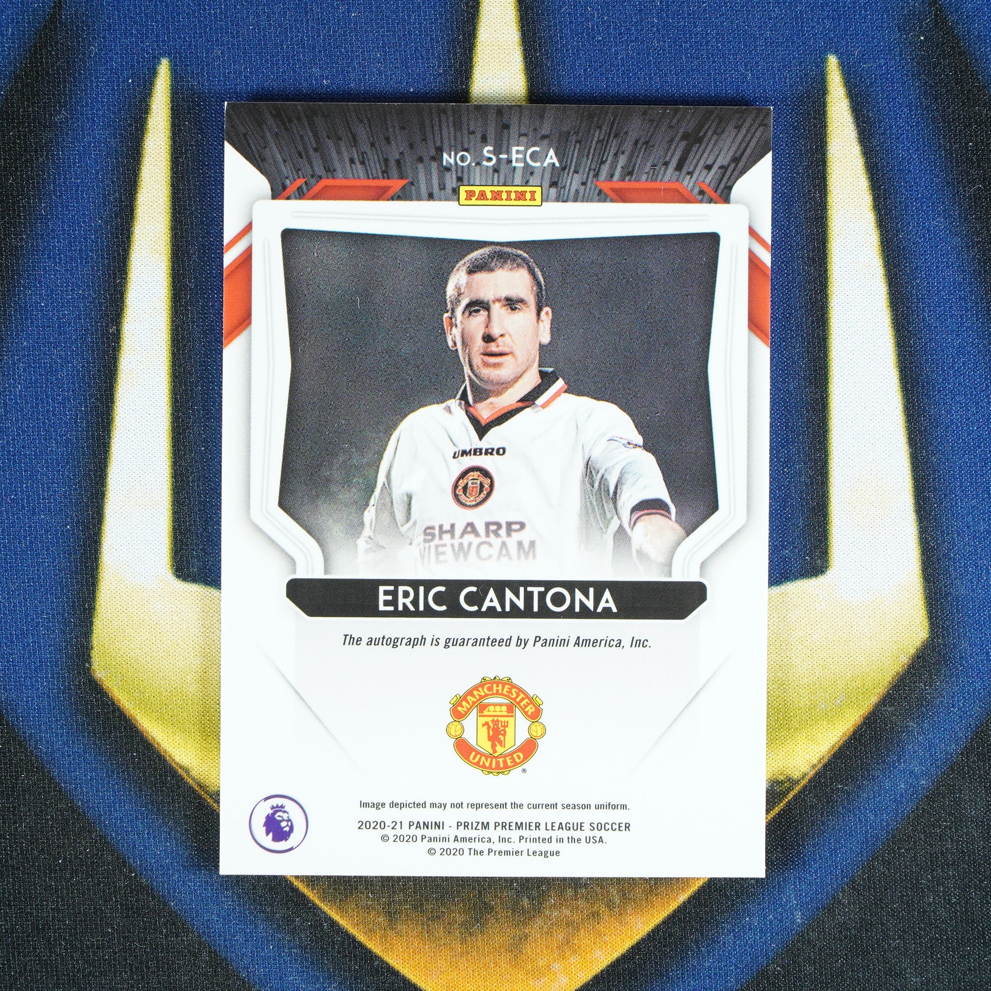 Eric Cantona 2020-21 PANINI PRIZM Signatures Auto Gold Pen [Raw]