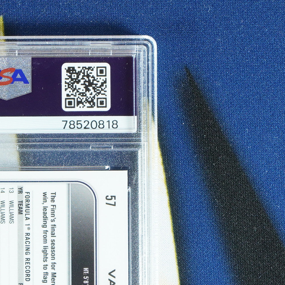 Valterri Bottas 2022 TOPPS CHROME SAPPHIRE Chartreuse /199 [PSA 9]