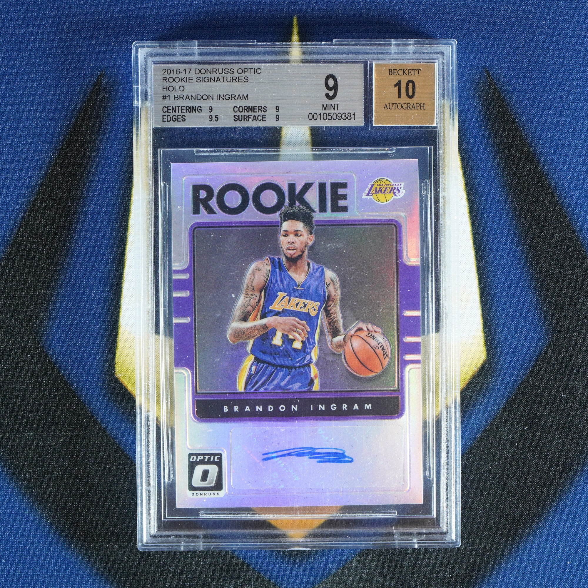 Brandon Ingram 2016-17 PANINI DONRUSS Rookie Signatures [BGS 9 Auto 10]