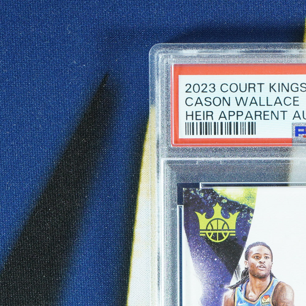 Cason Wallace 2023-24 PANINI COURT KINGS Heir Apparent Amber Auto /75 [PSA 9]