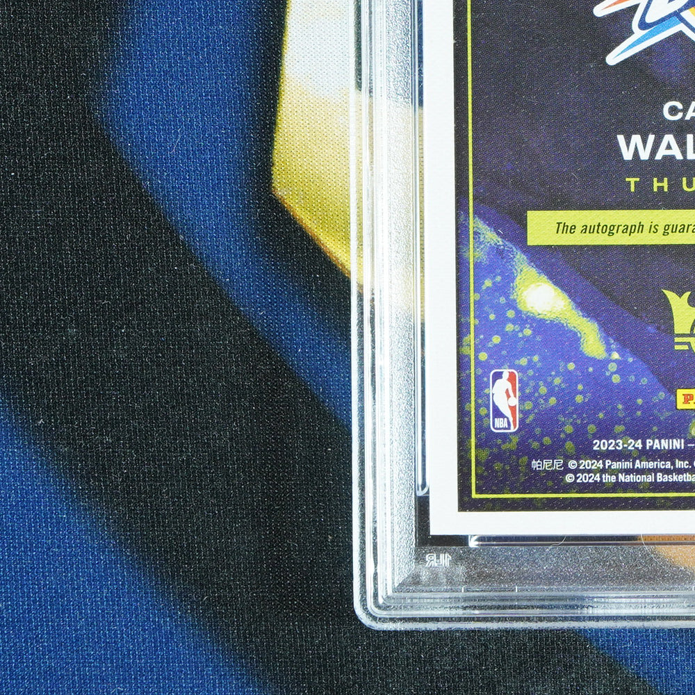 Cason Wallace 2023-24 PANINI COURT KINGS Heir Apparent Amber Auto /75 [PSA 9]