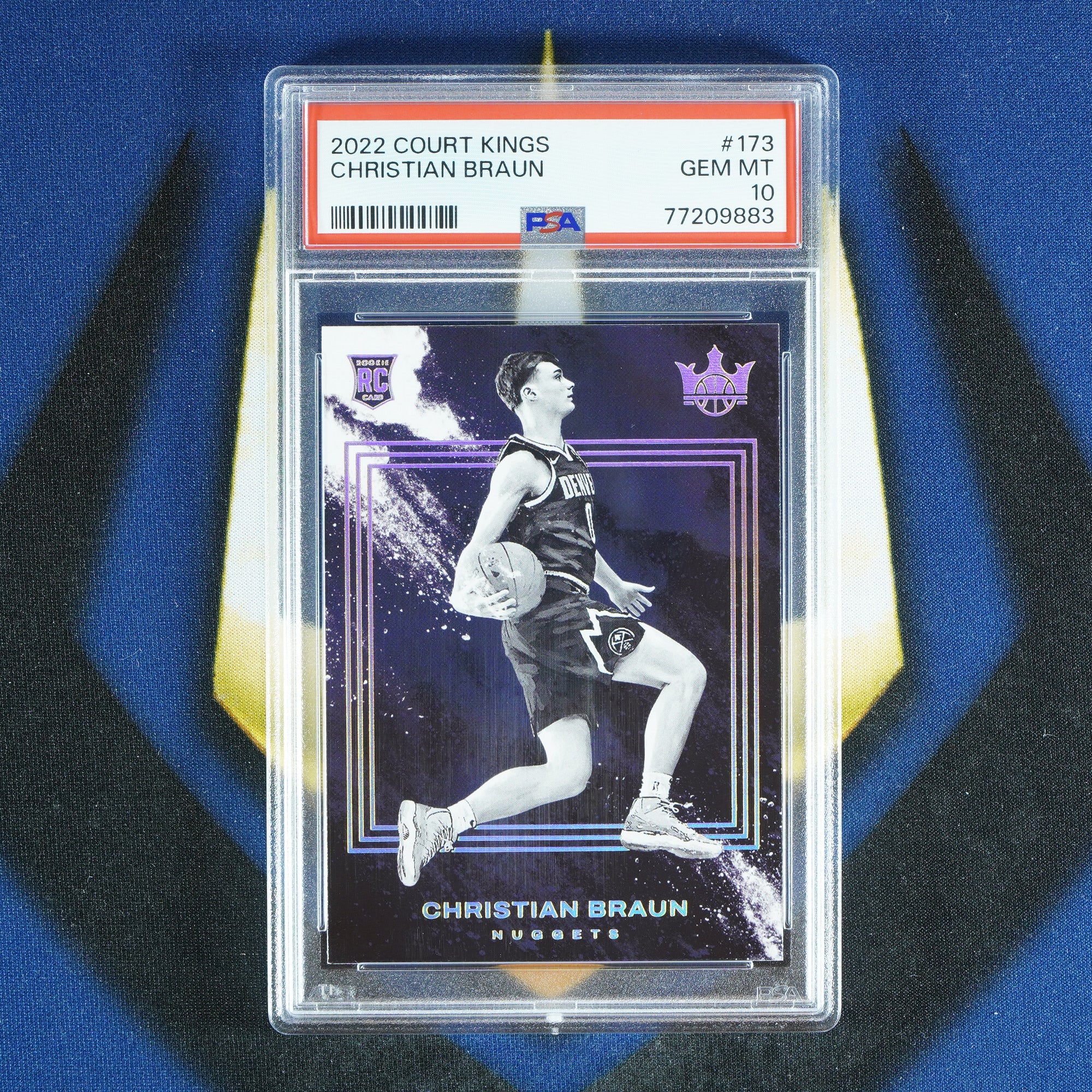 Christian Braun 2022-23 PANINI COURT KINGS Level IV SSP ROOKIE [PSA 10]