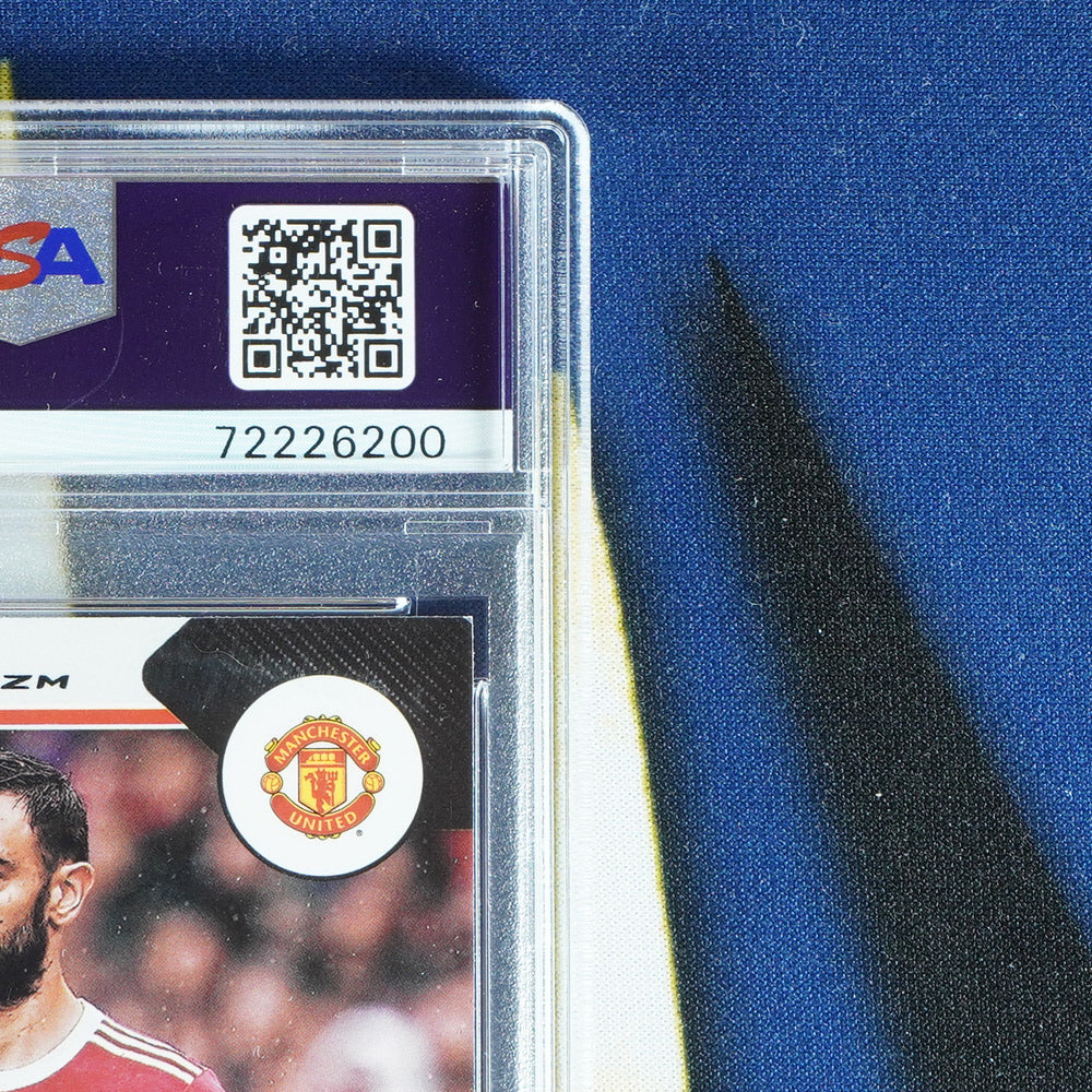 Bruno Fernandes  2021-22 PANINI PRIZM Tiger Stripe Choice SSP [PSA 8]