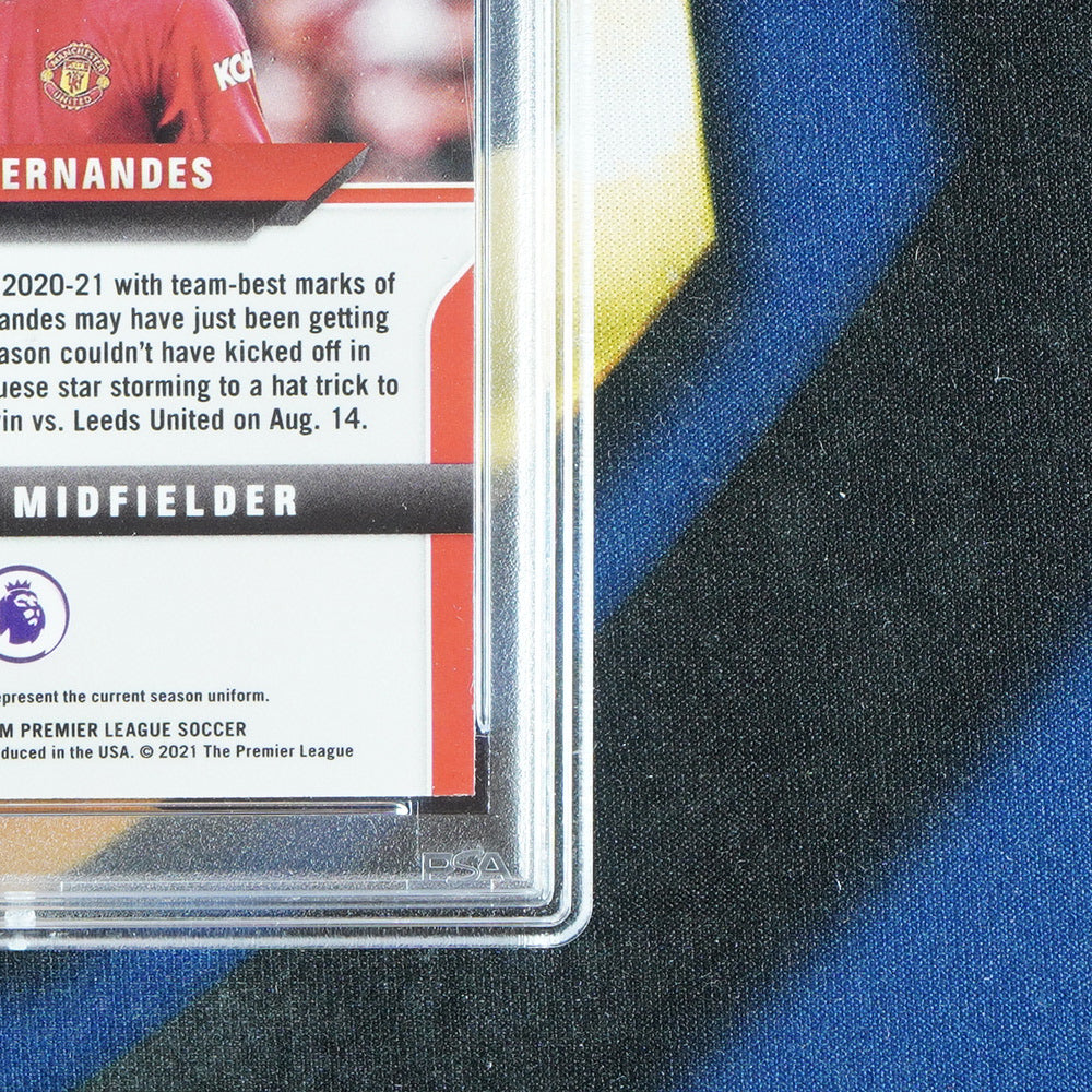 Bruno Fernandes  2021-22 PANINI PRIZM Tiger Stripe Choice SSP [PSA 8]