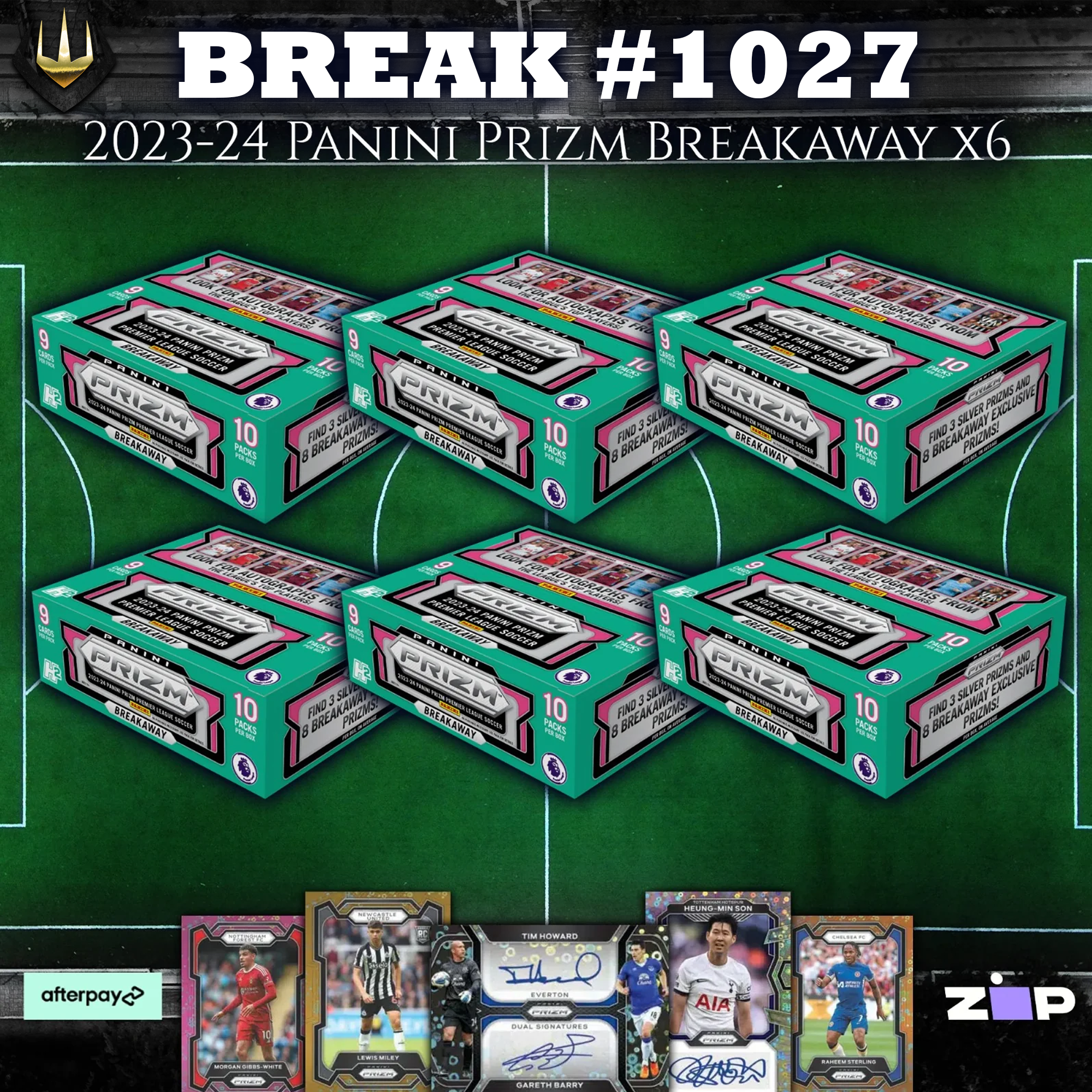 #1027 2023-24 Panini Prizm Premier League Breakaway Box x6 [Pick Your Team/Pick Your Player]