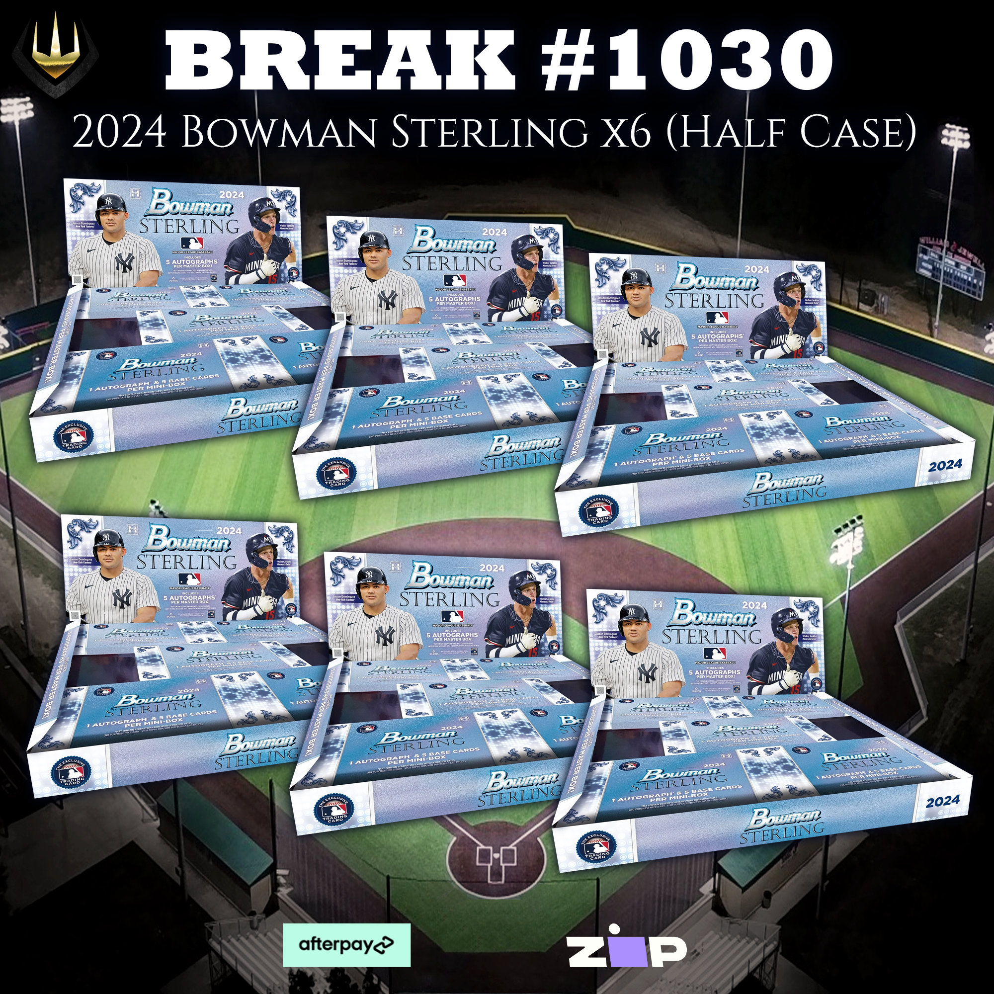 #1030 2024 Topps Bowman Sterling MLB Baseball Hobby x6 (HALF CASE) [Pick Your Team]