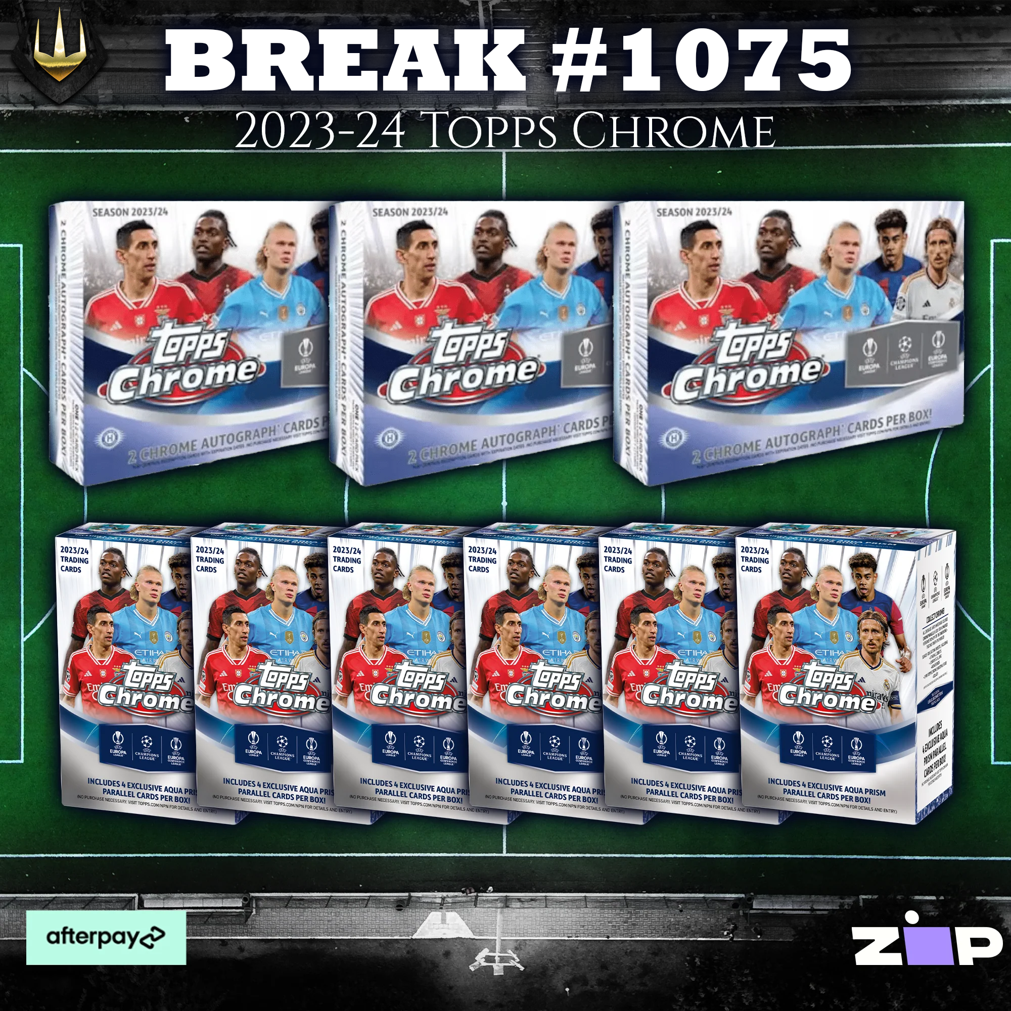 #1075 2023-24 Topps UEFA Chrome 9-Box Mixer [Pick Your Team/Pick Your Player]