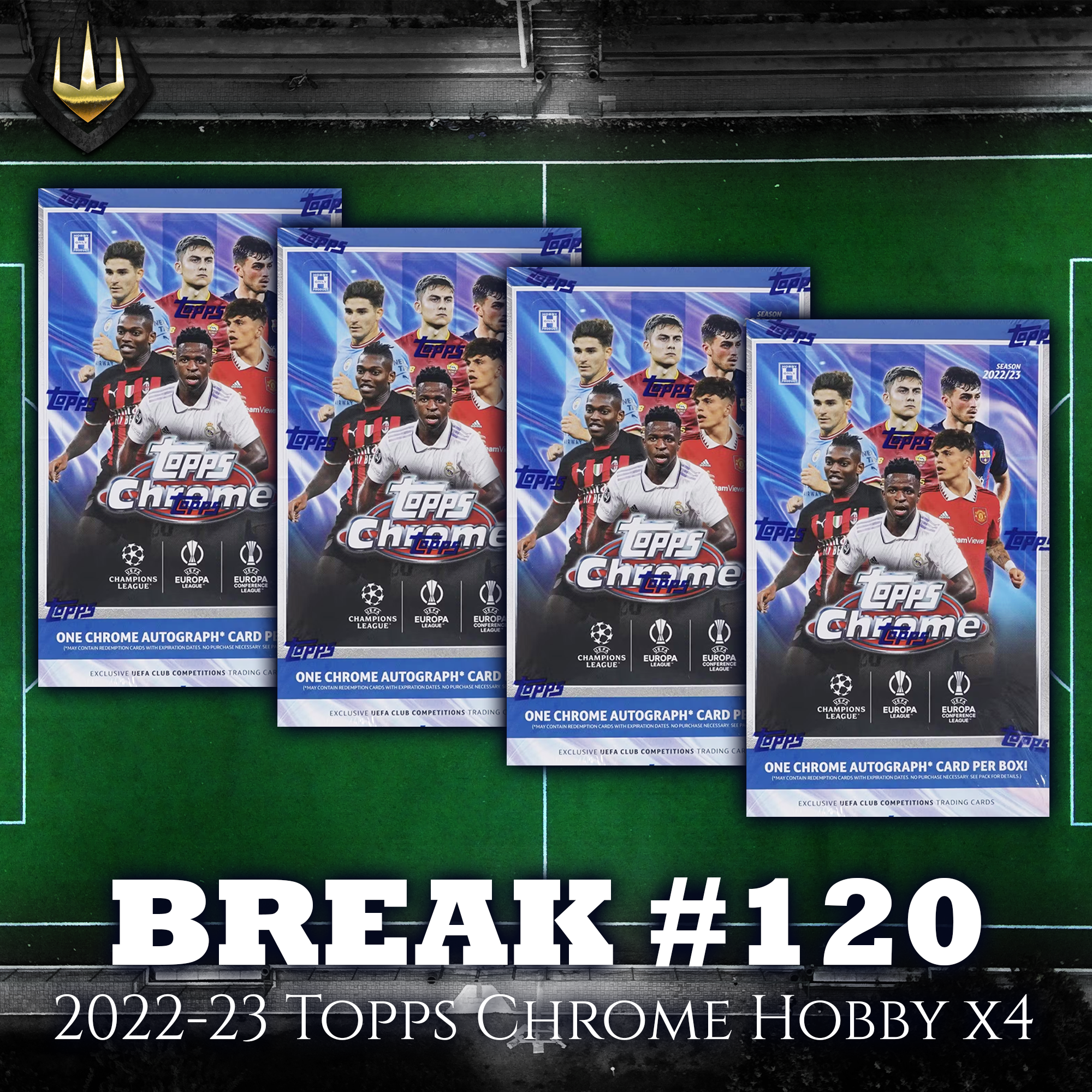 Break #120 2022-23 Topps UEFA Chrome Hobby x4 [Pick Your Team]