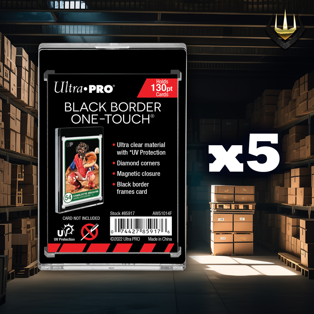 Ultra PRO One-Touch 130pt BLACK BORDER Magnetic Card Display Holder Protector [5 Pack]