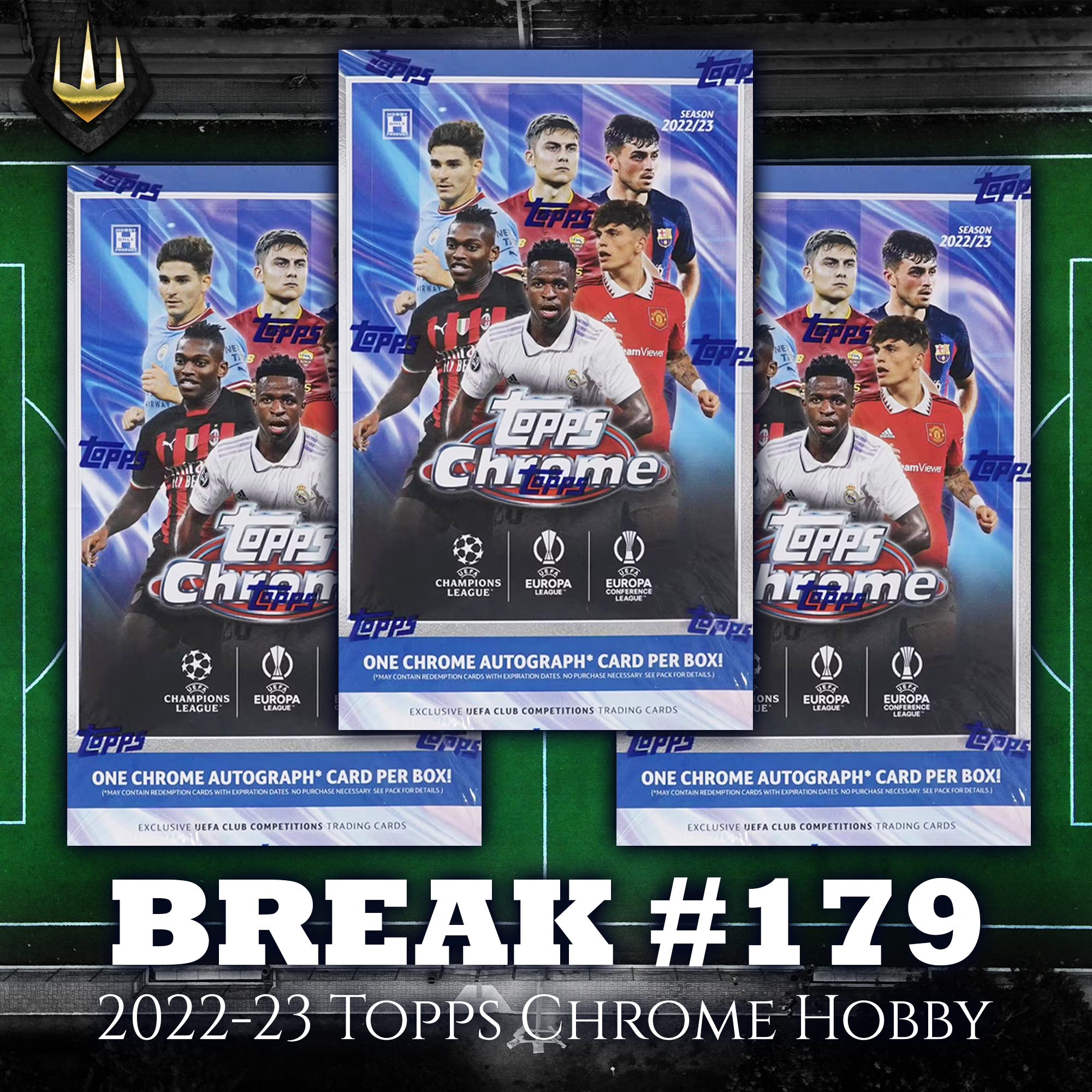 Break #179 2022-23 Topps UEFA Chrome Hobby x3 [Pick Your Team/Pick Your Player]