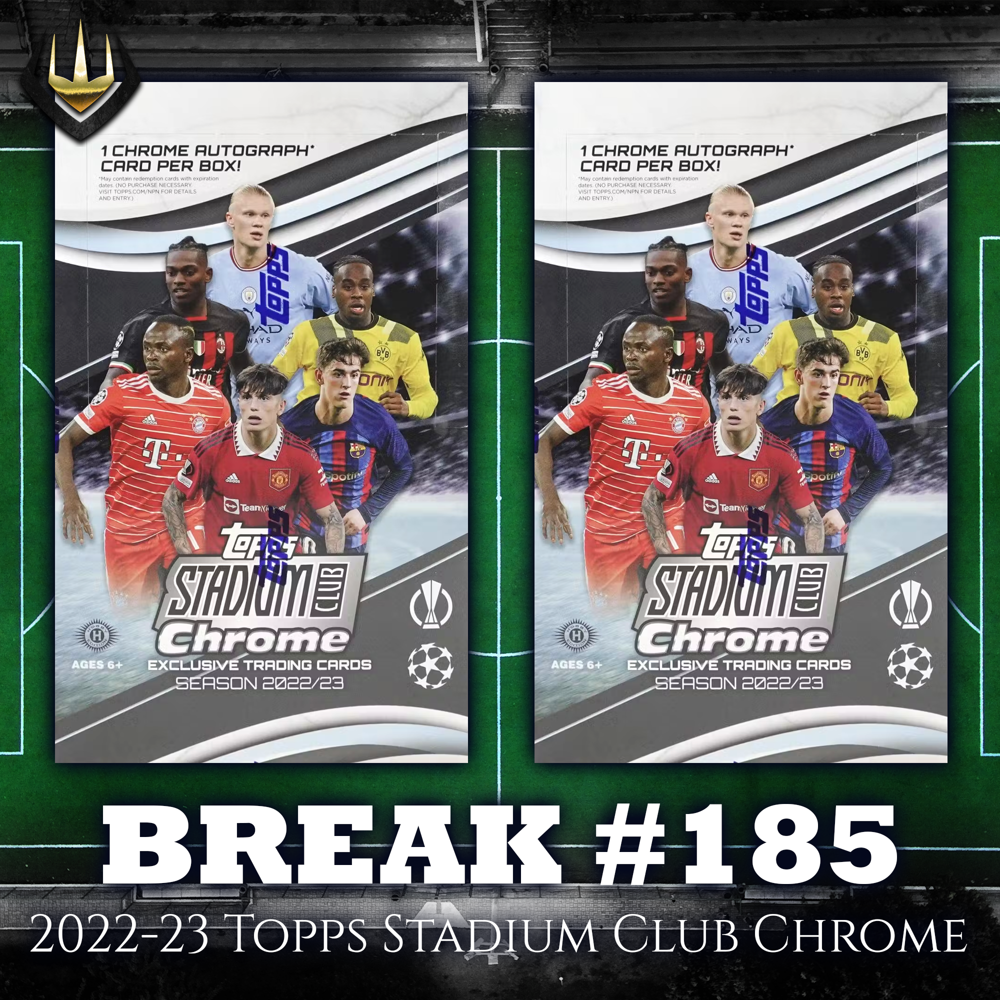 Break #185 2022-23 Topps Stadium Club Chrome UEFA Hobby x2 [Pick Your Team/Pick Your Player]