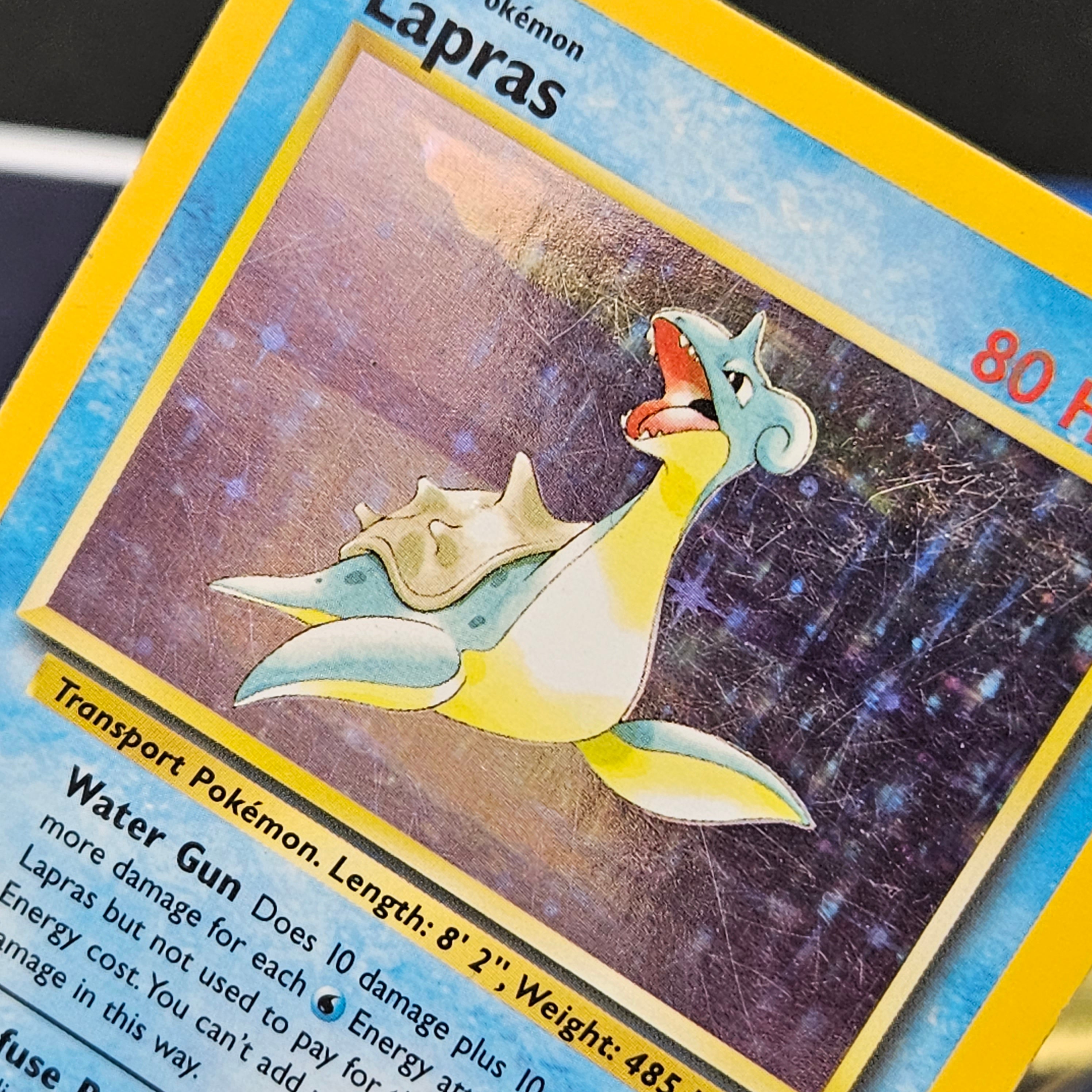 LAPRAS Fossil HOLO RARE LP Pokemon Card 10/62