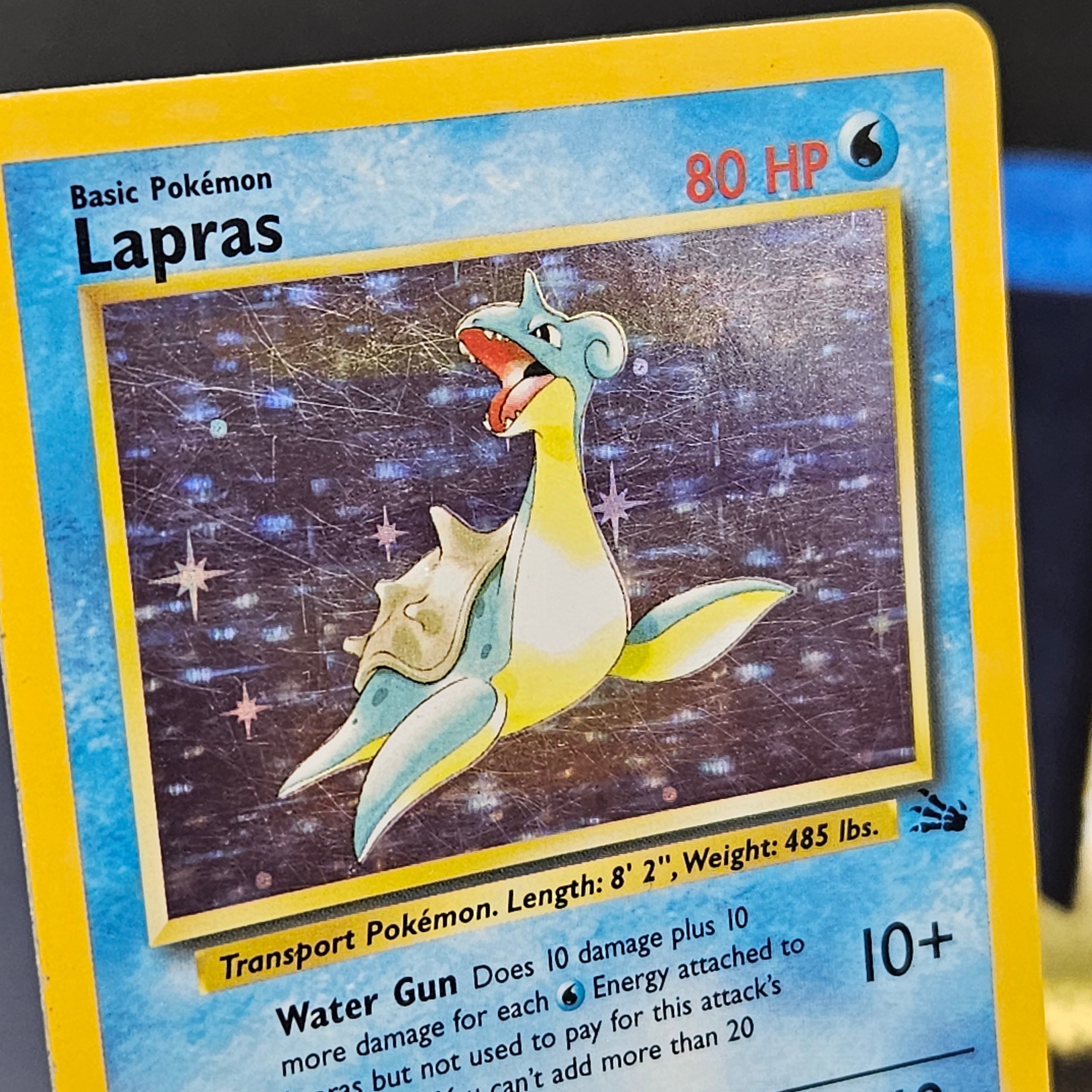 LAPRAS Fossil HOLO RARE LP Pokemon Card 10/62