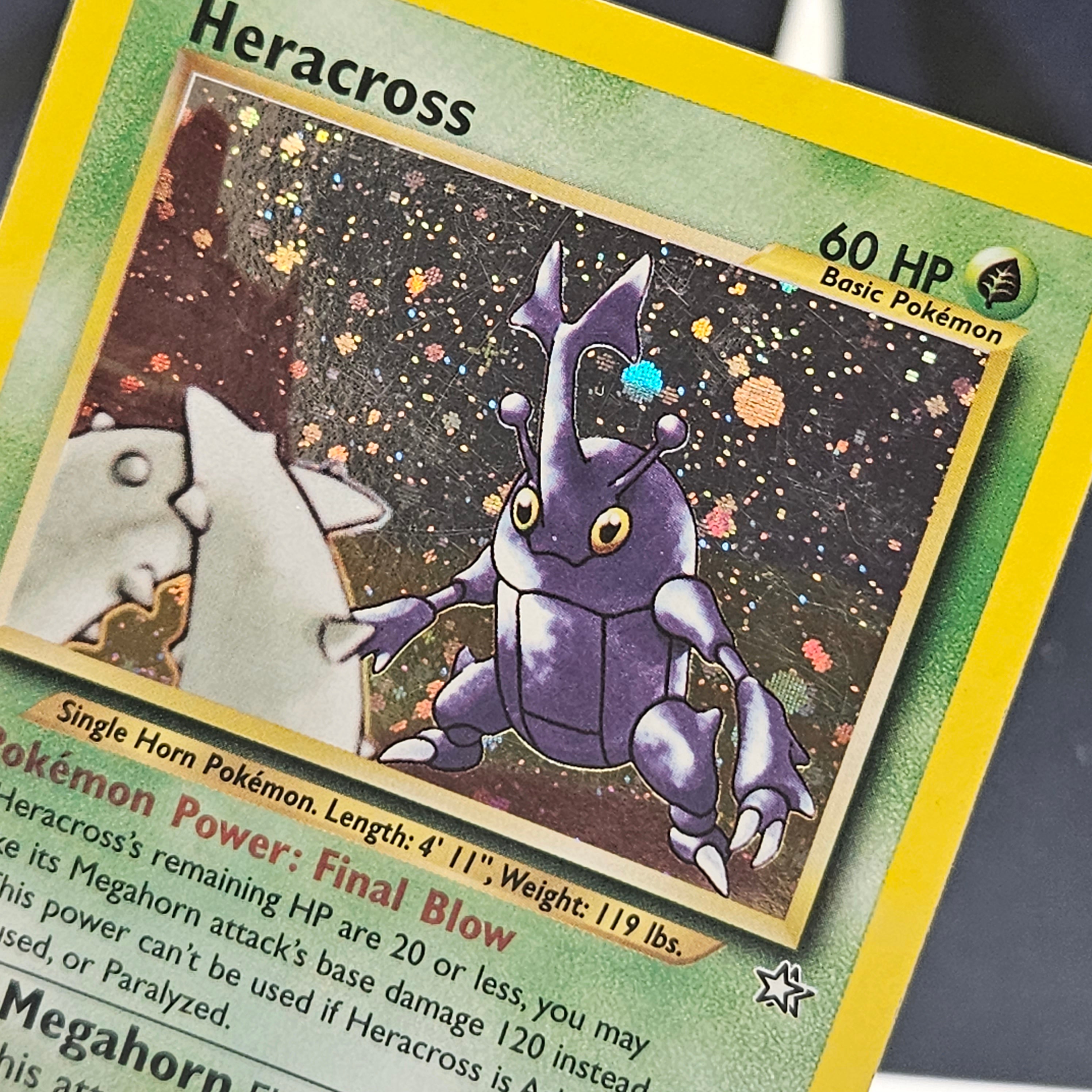 HERACROSS Neo Genesis HOLO RARE LP Pokemon Card 6/111