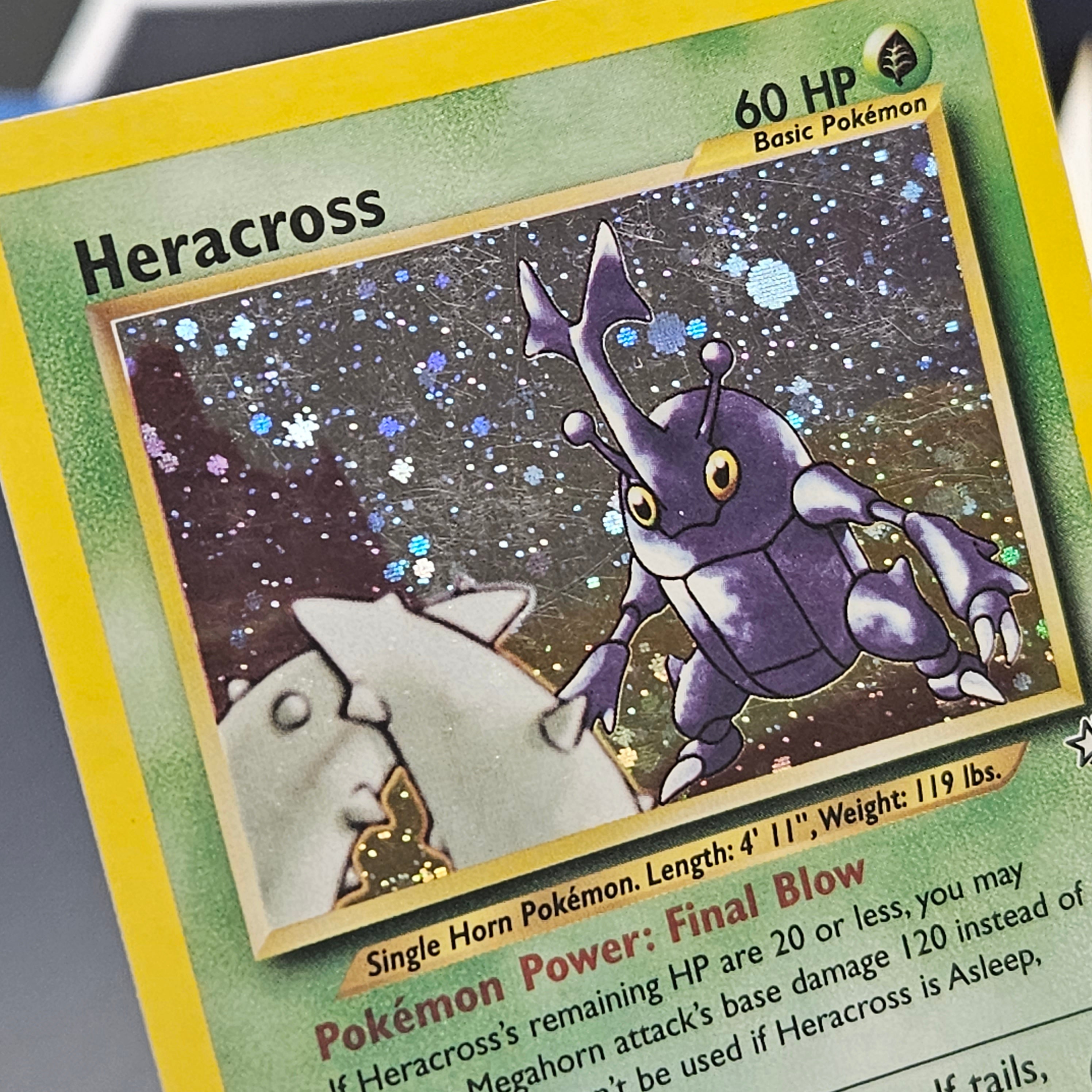 HERACROSS Neo Genesis HOLO RARE LP Pokemon Card 6/111